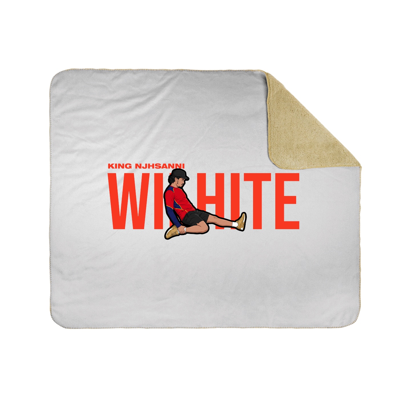 Throw Blanket — Player Name in White