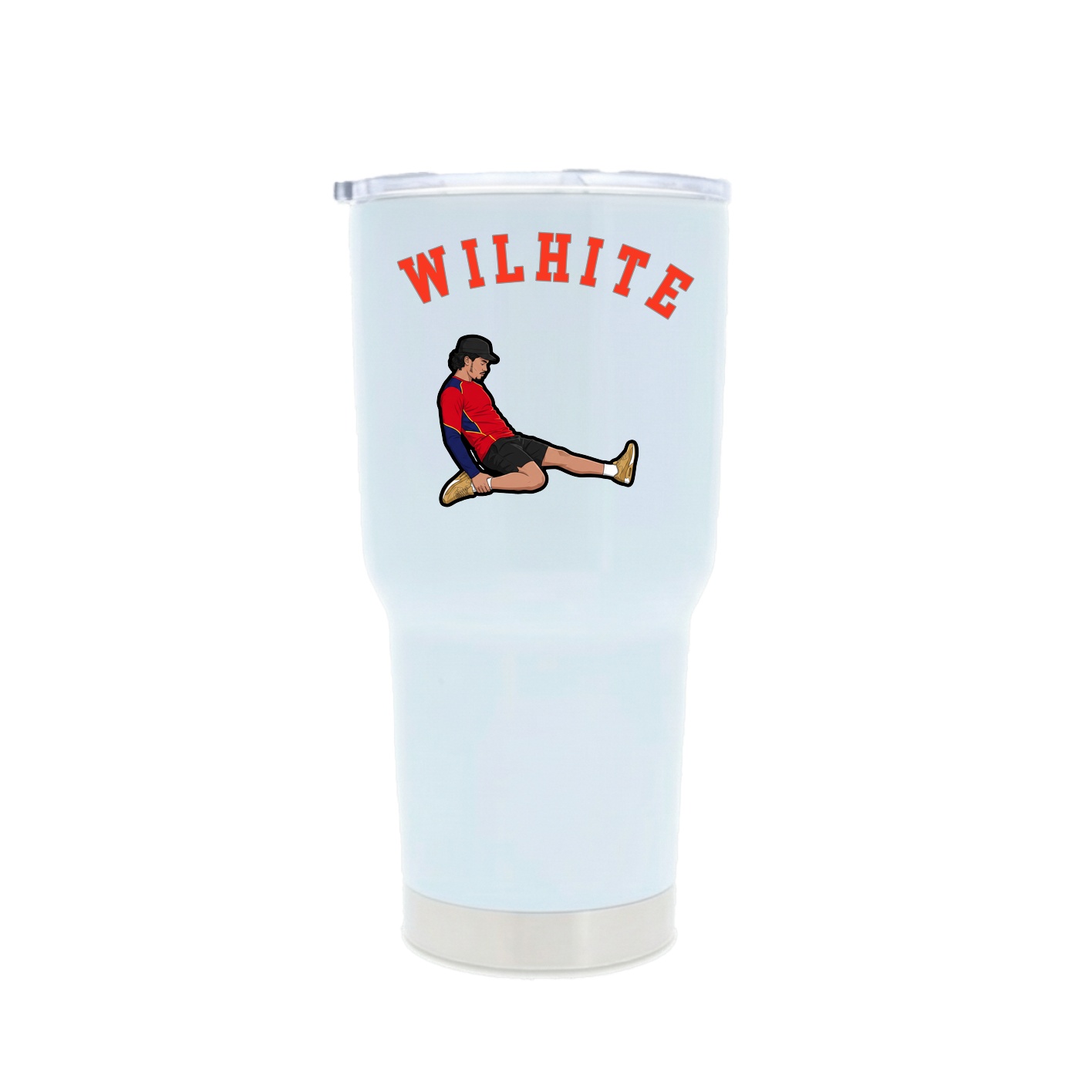 30oz Stainless Steel Tumbler — Shirsey Arch in White