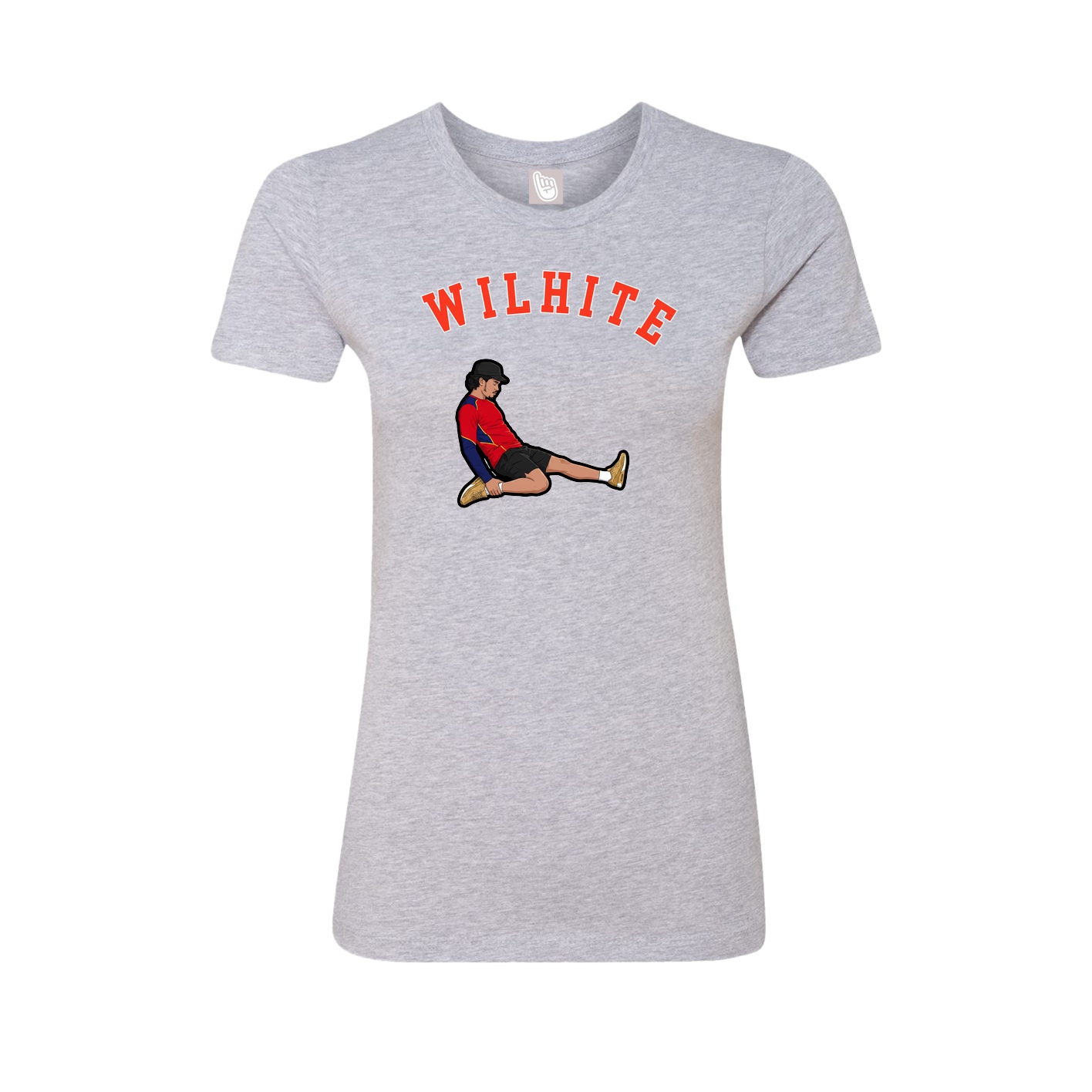 Fitted Women's Tee — Shirsey Arch in Grey