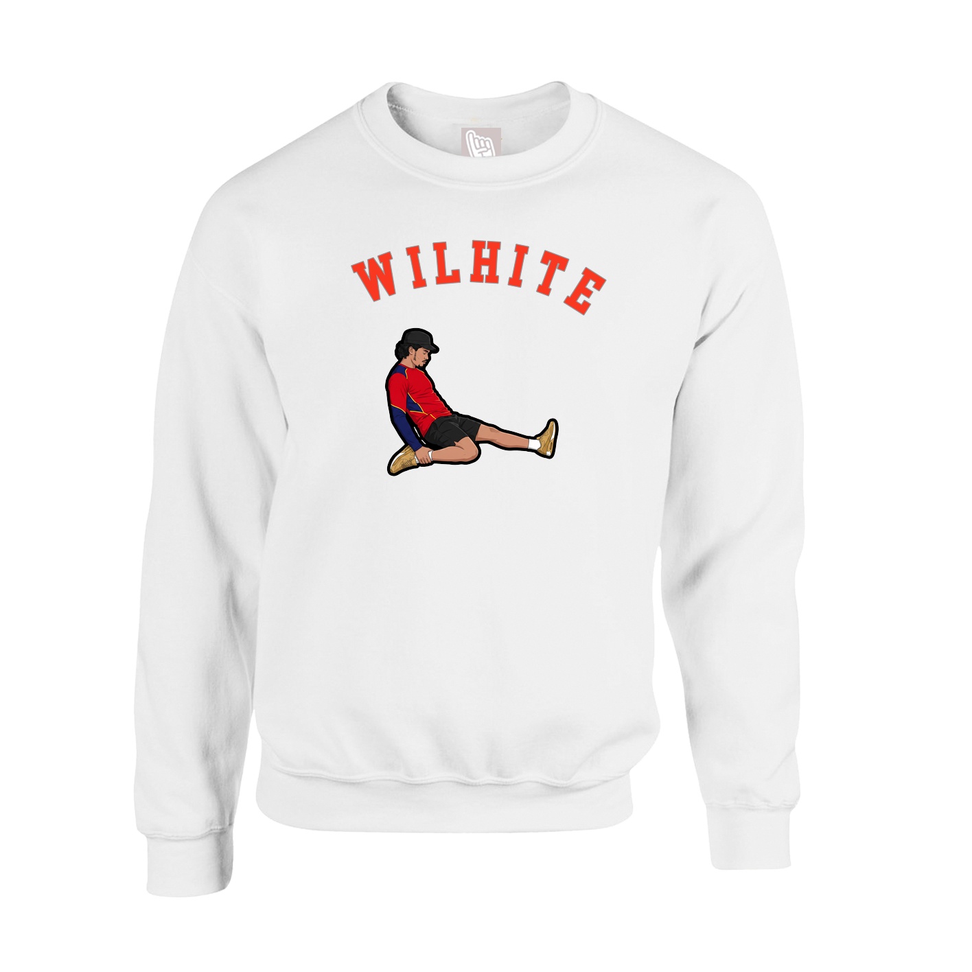 Fleece Crew — Shirsey Arch in White