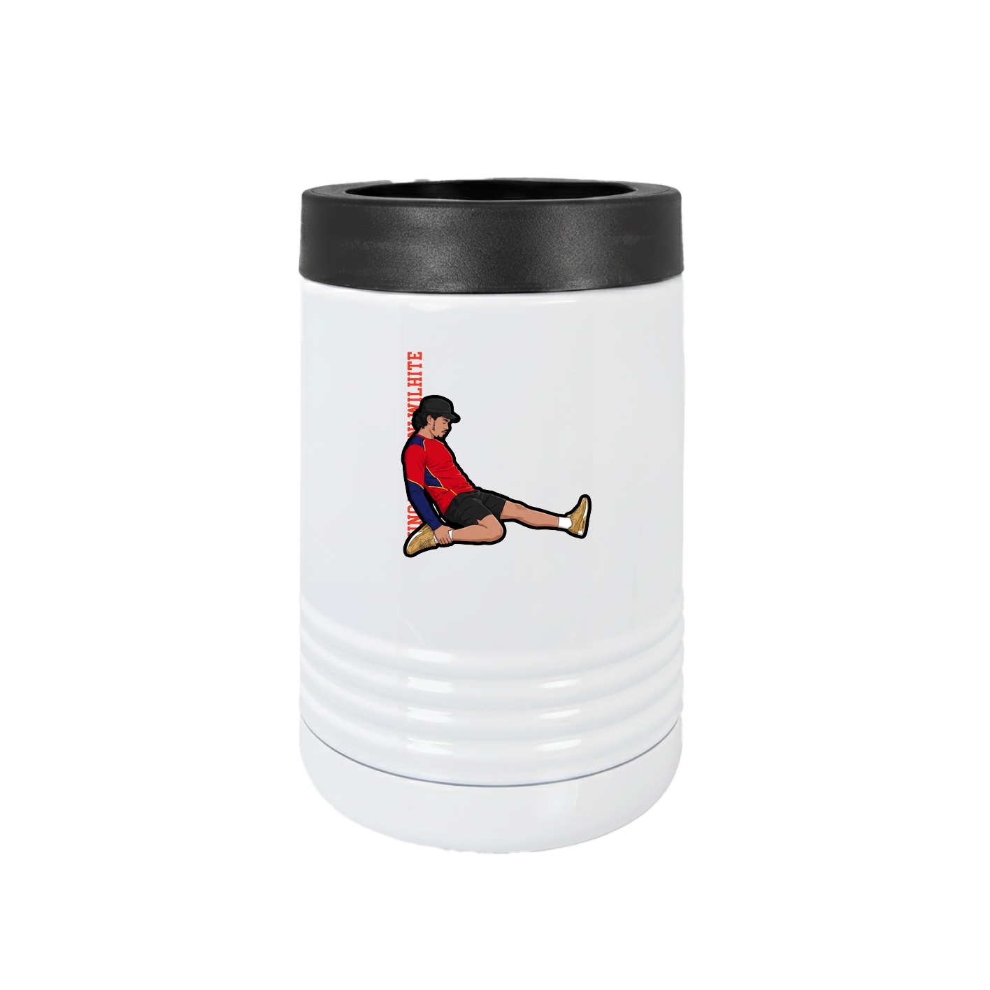 Beverage Holder — Name Vertical in White