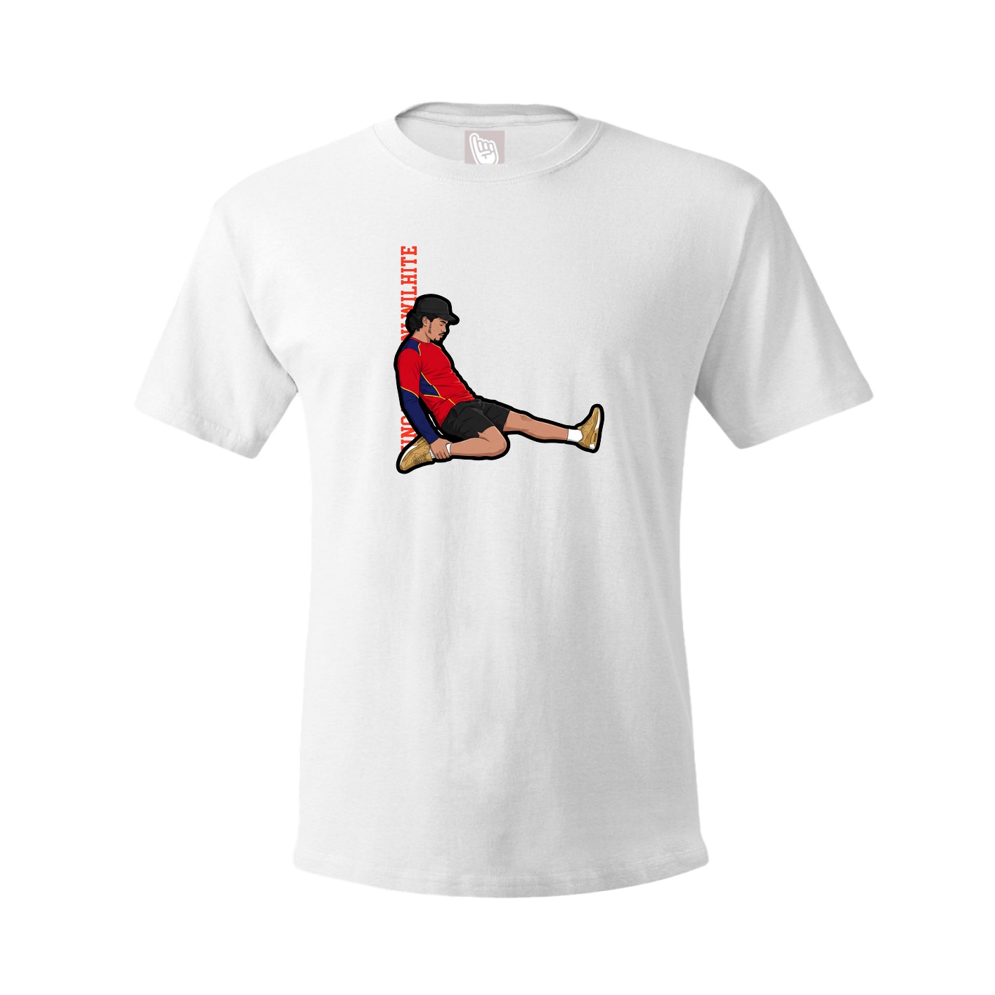 Youth Tee — Name Vertical in White