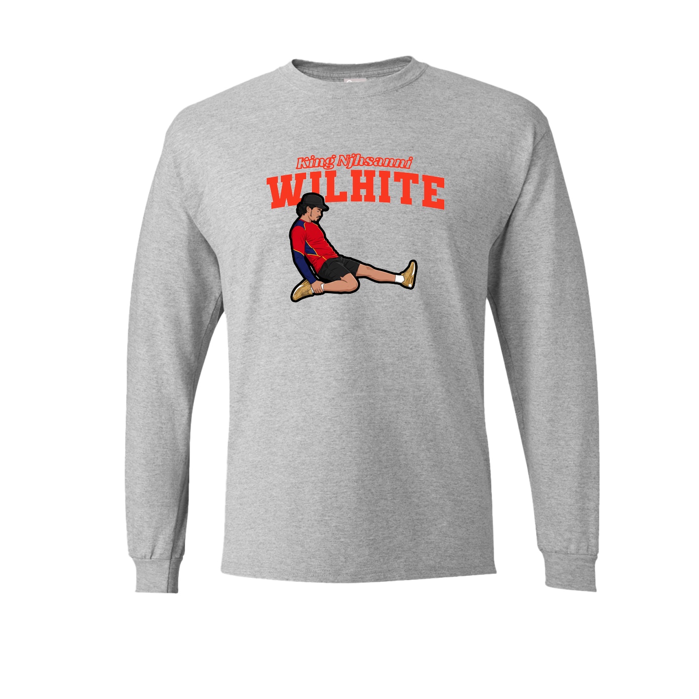 Long Sleeve Tee — Name Arch in Grey
