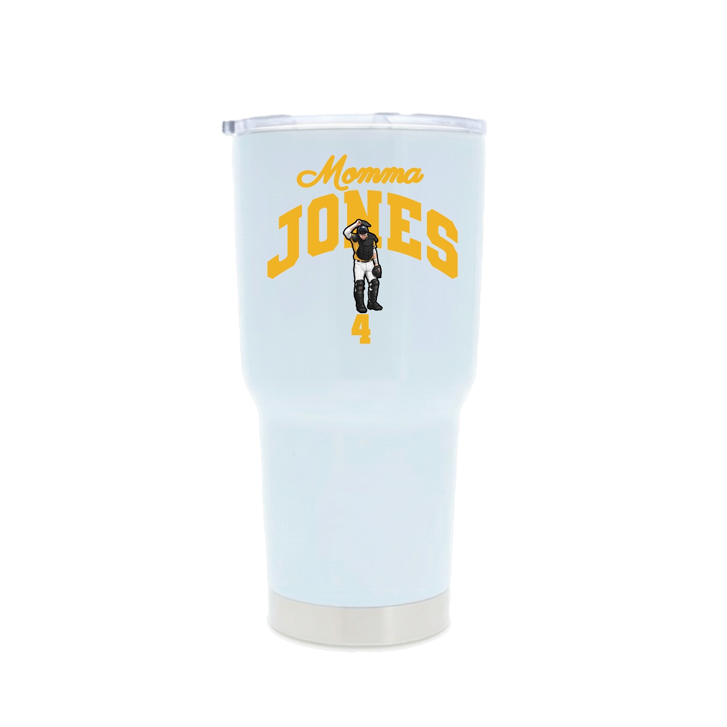 30oz Stainless Steel Tumbler — Mothers Day Arch in White