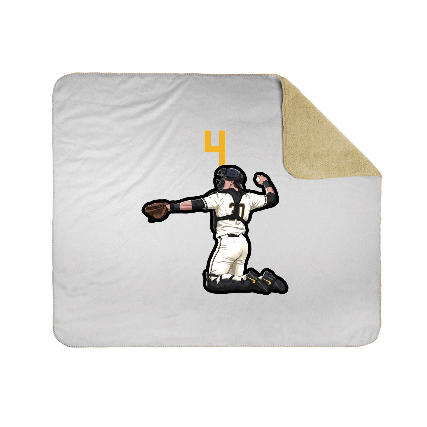 Throw Blanket — Number Top in White