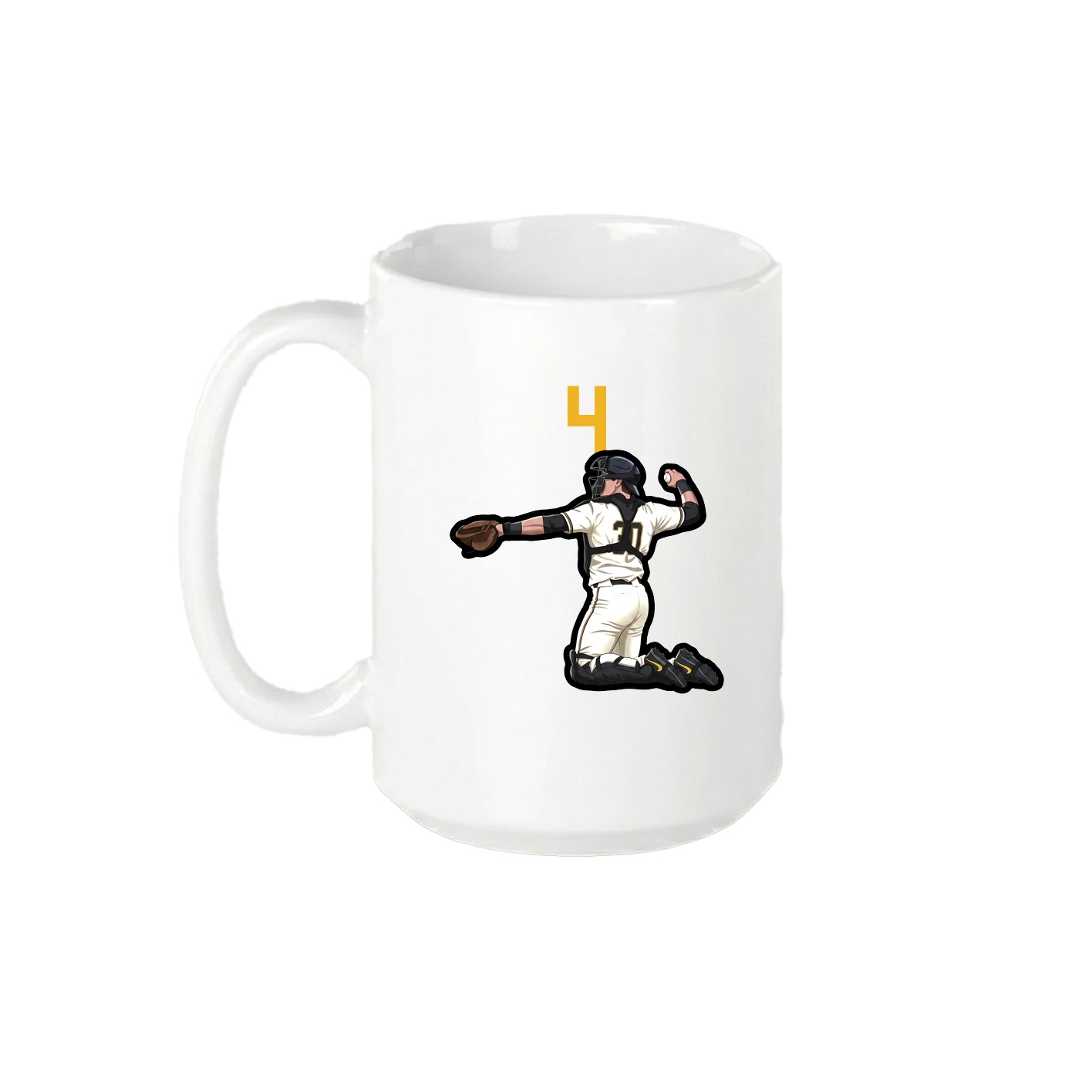 15oz Coffee Mug — Number Top in White