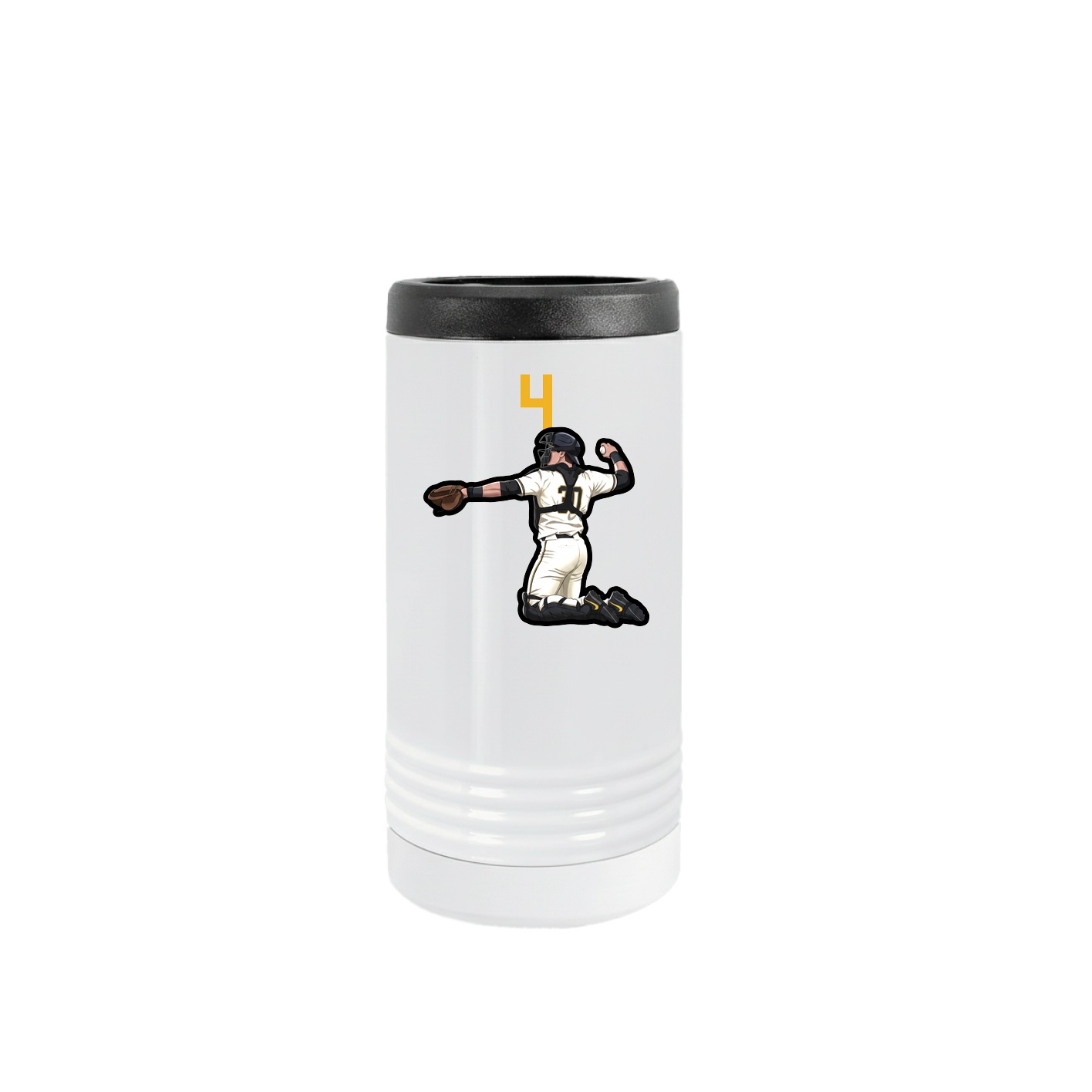 Slim Beverage Holder — Number Top in White