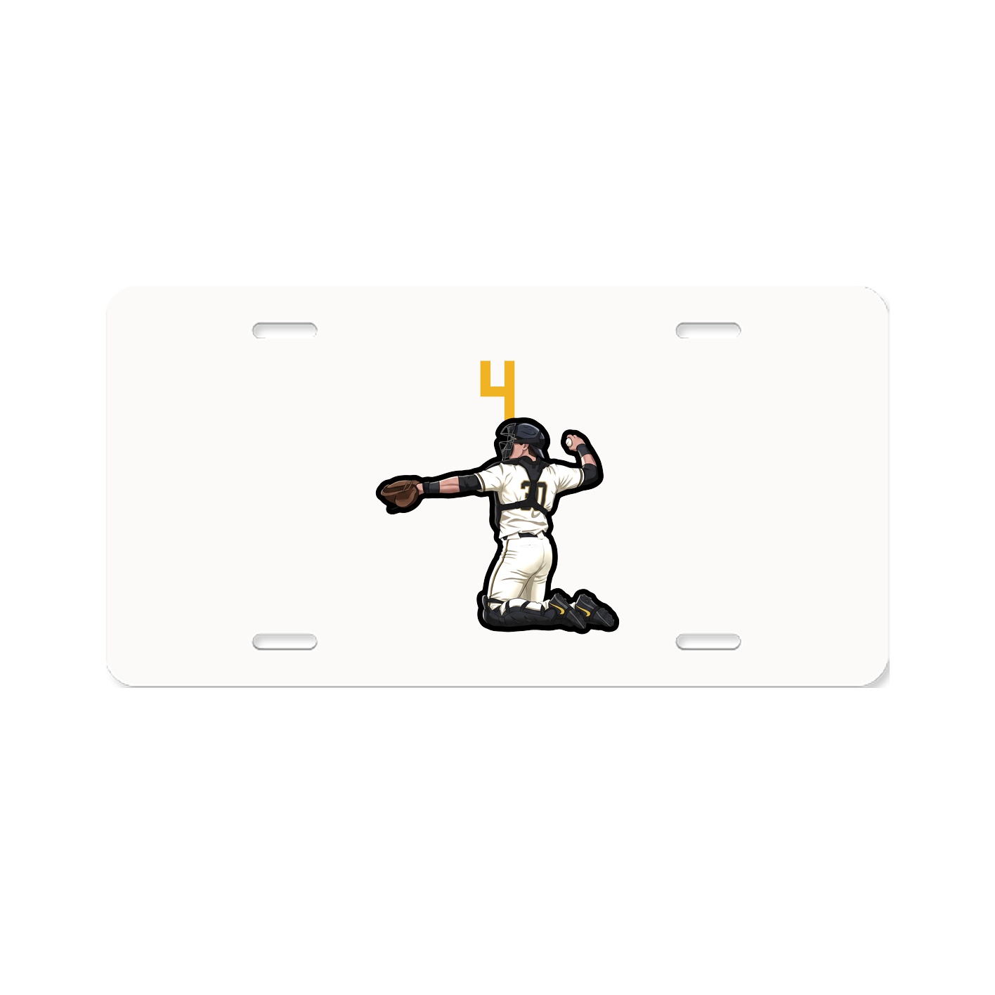 License Plate — Number Top in Classic
