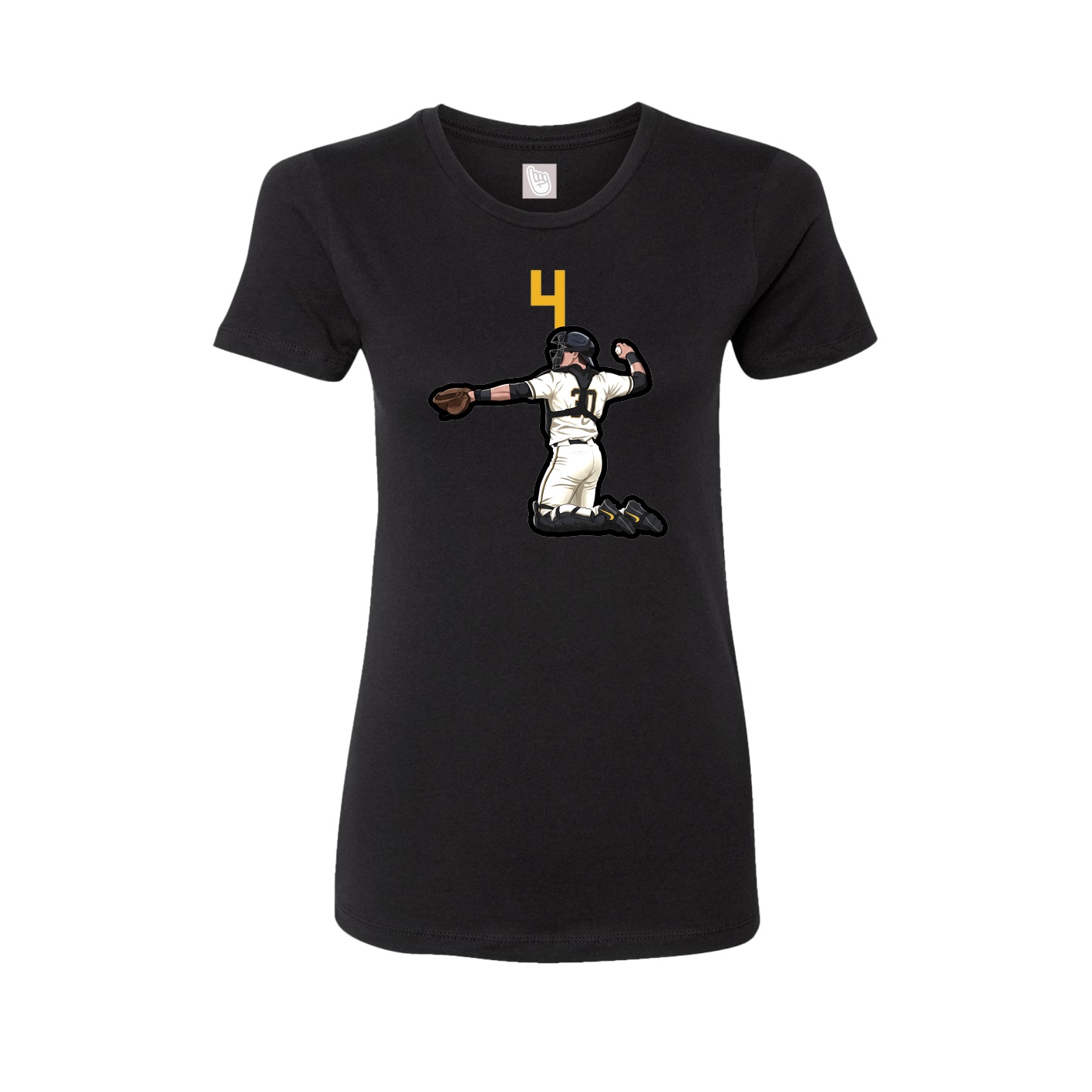 Womens Tee — Number Top in Black