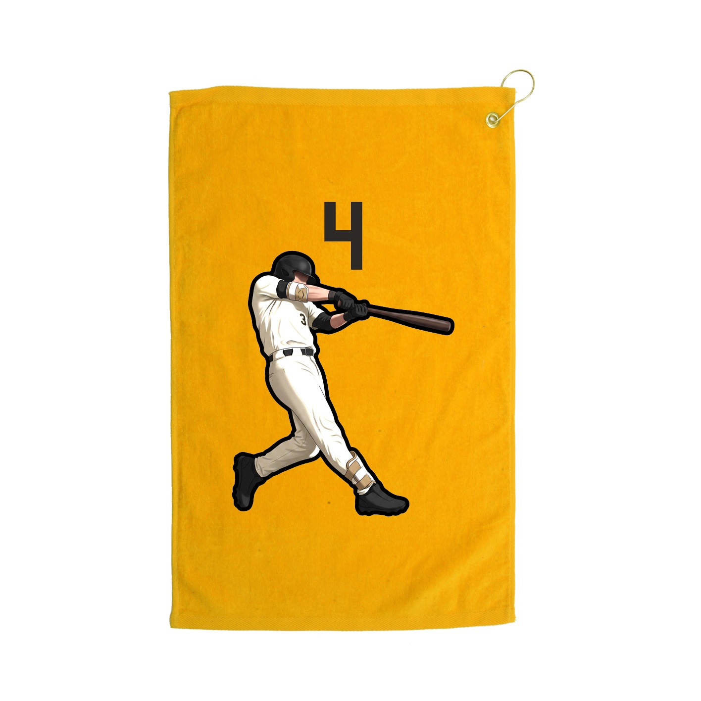 Golf Towel — Number Top in Gold