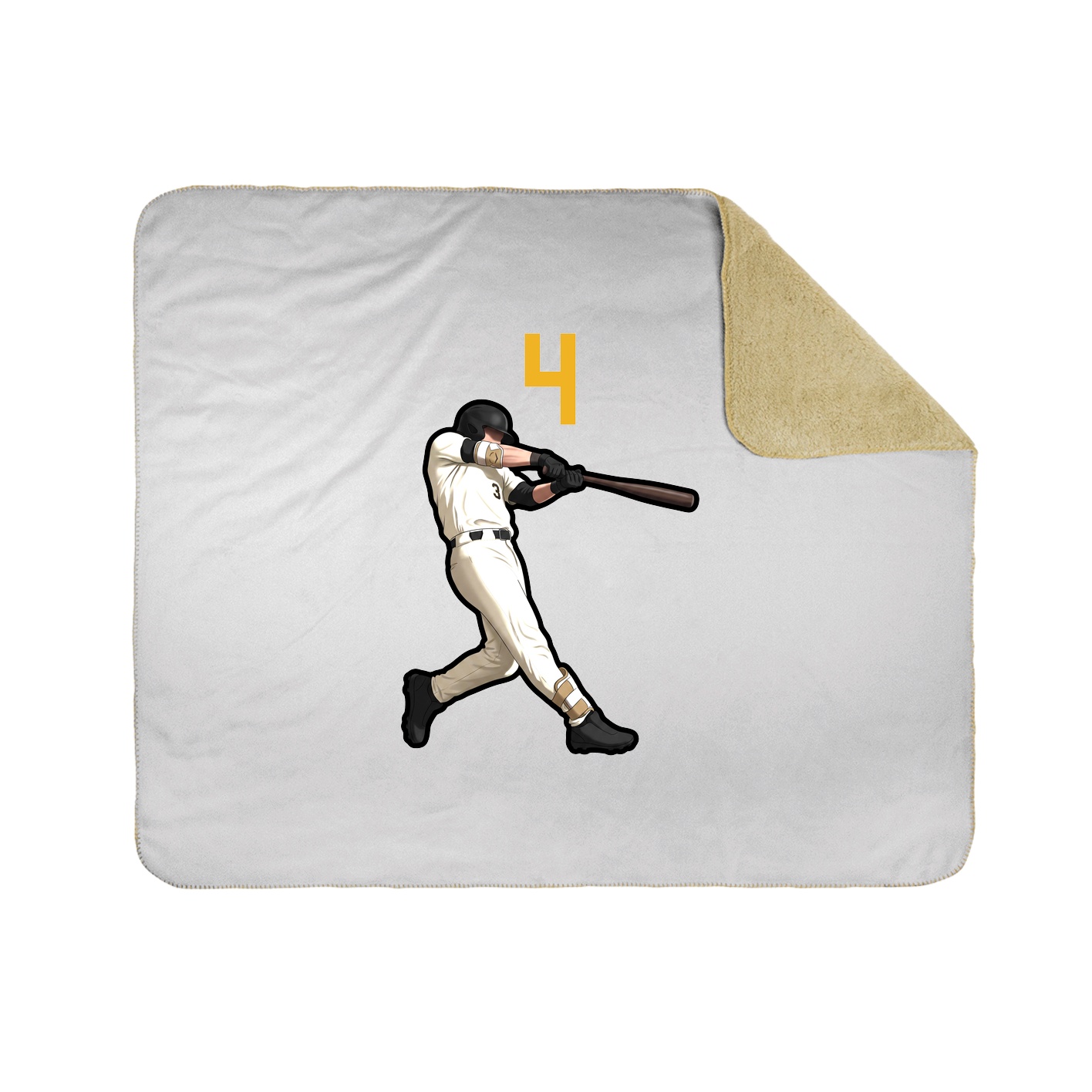 Throw Blanket — Number Top in White
