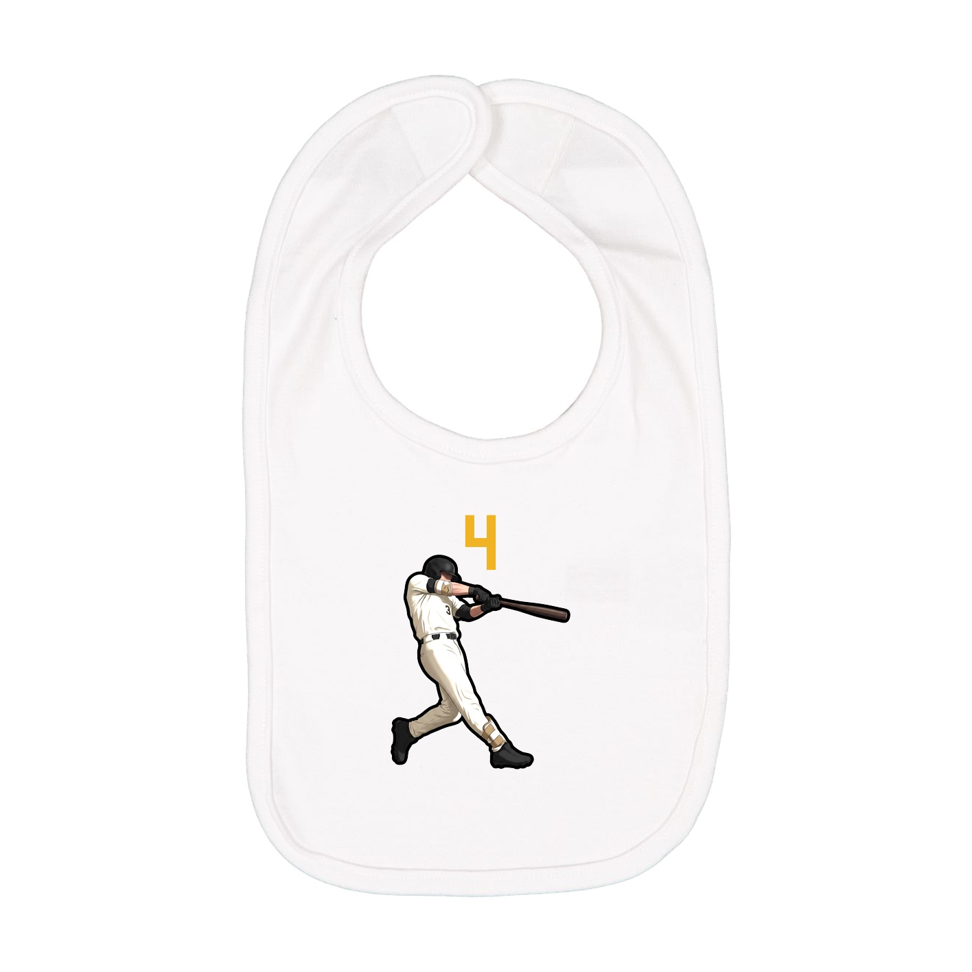 Infant Bib — Number Top in White