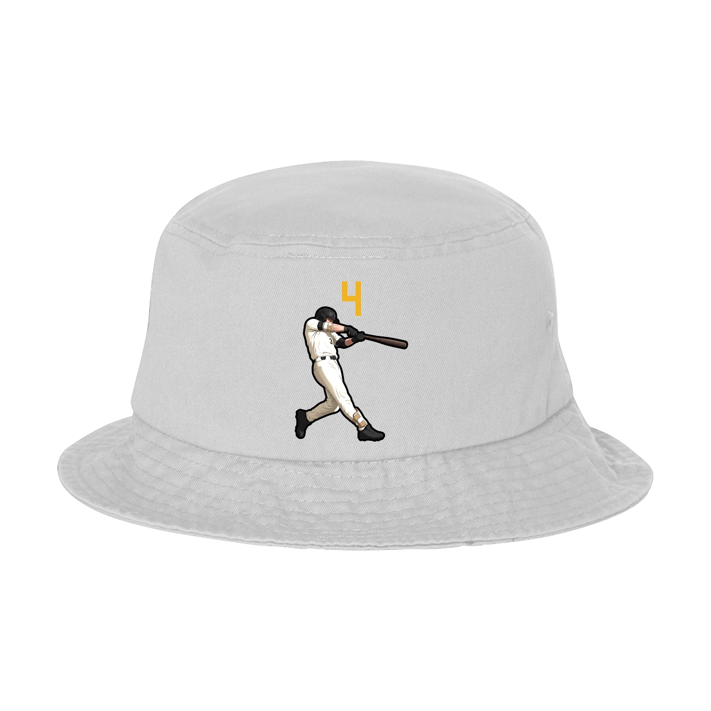Bucket Cap — Number Top in White