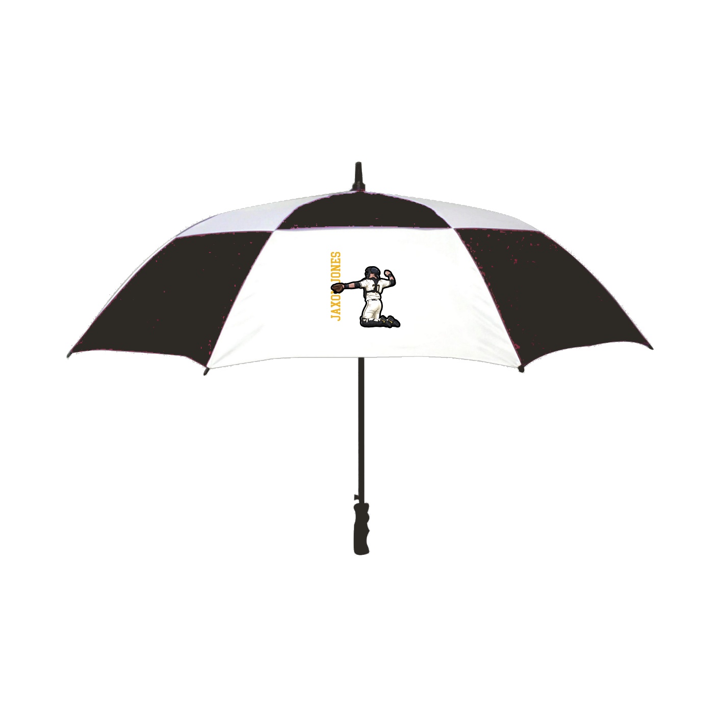 Golf Umbrella — Name Vertical in Black