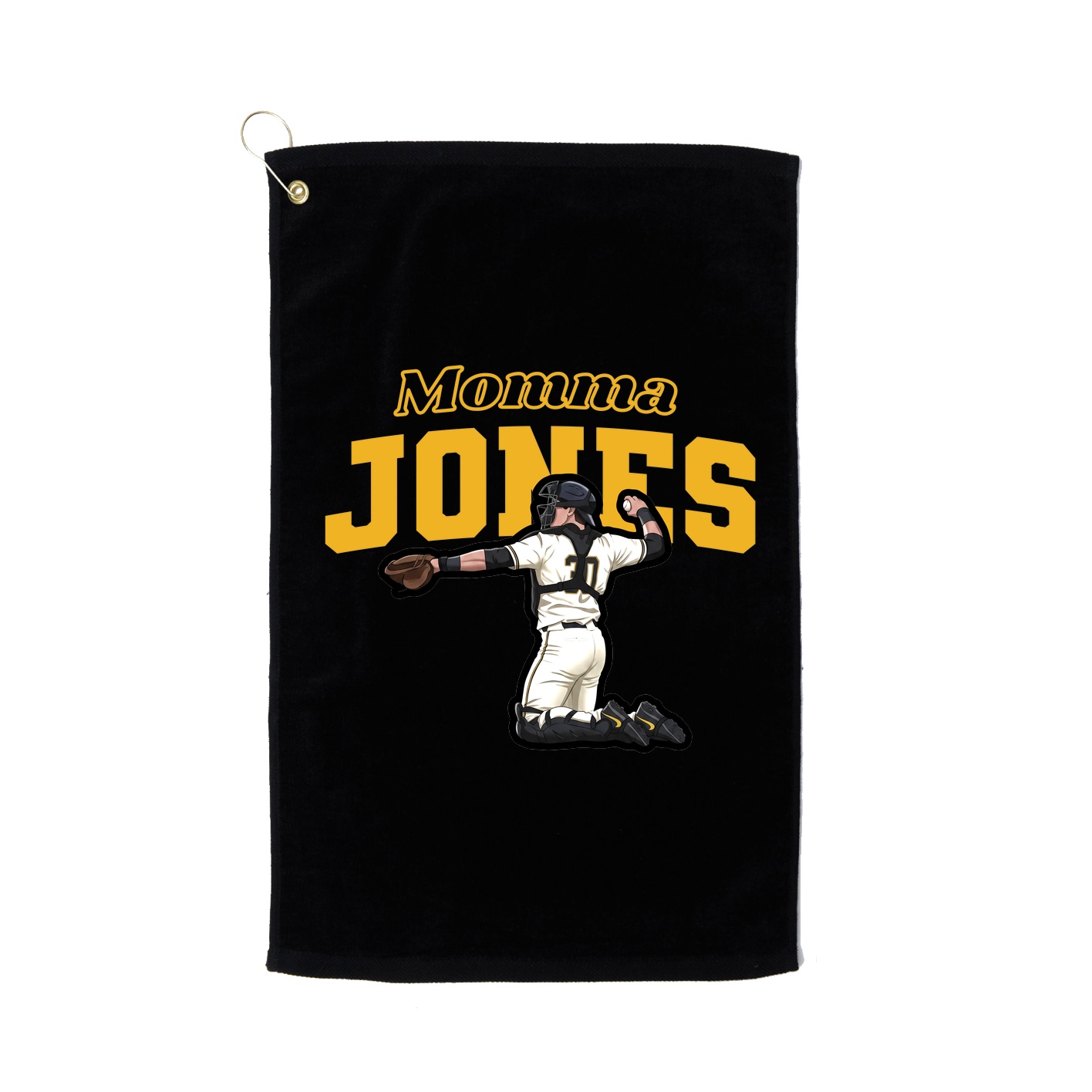 Golf Towel — Mothers Day Block in Black