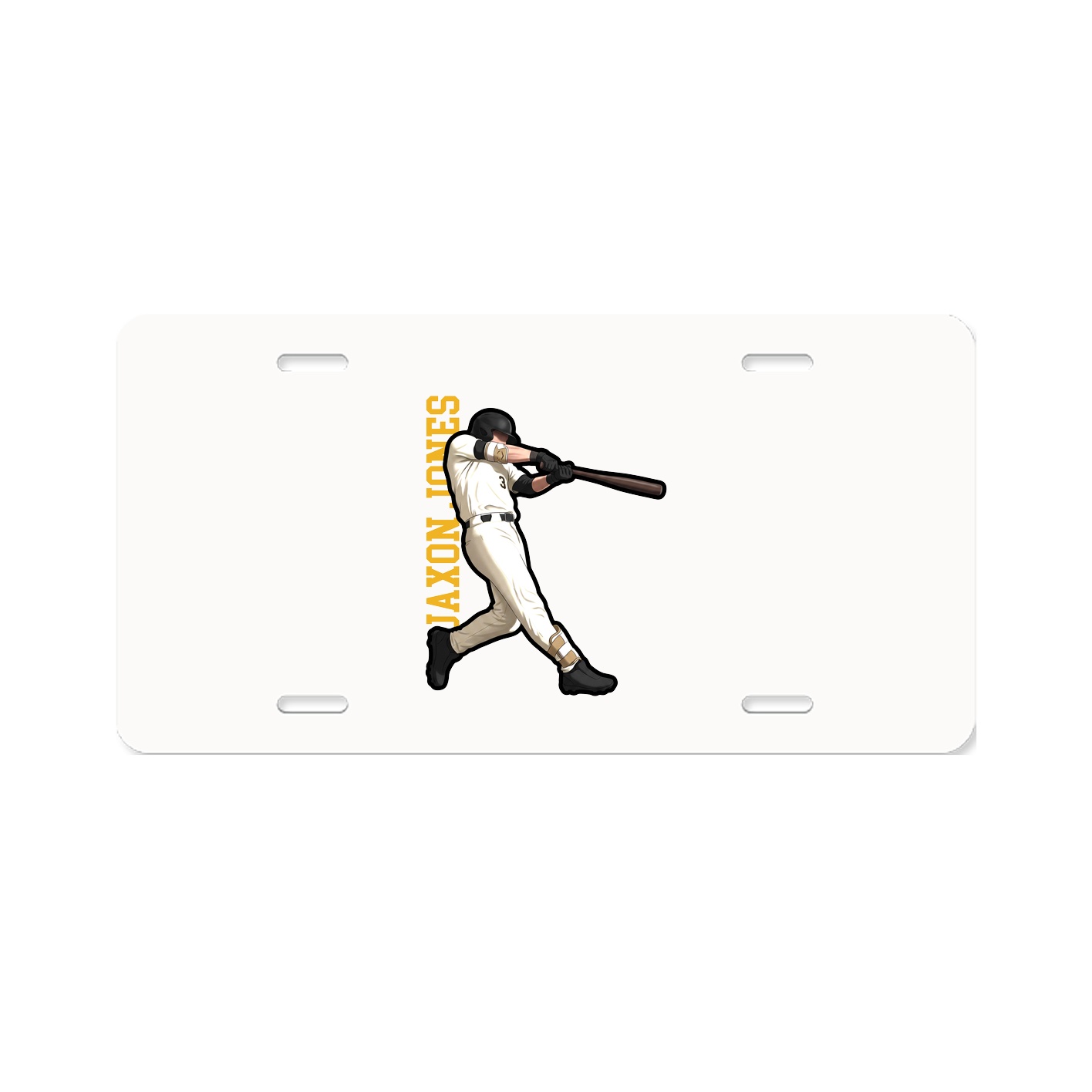 License Plate — Name Vertical in Classic