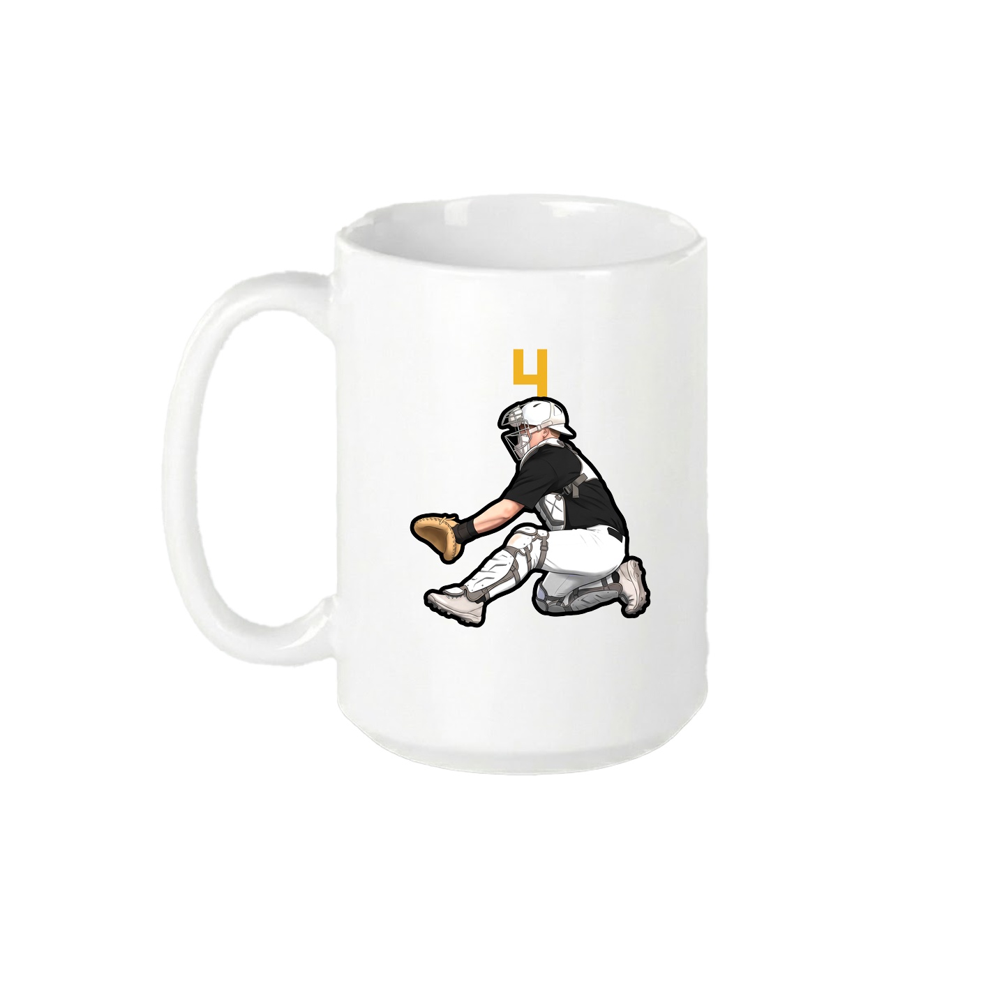 15oz Coffee Mug — Number Top in White