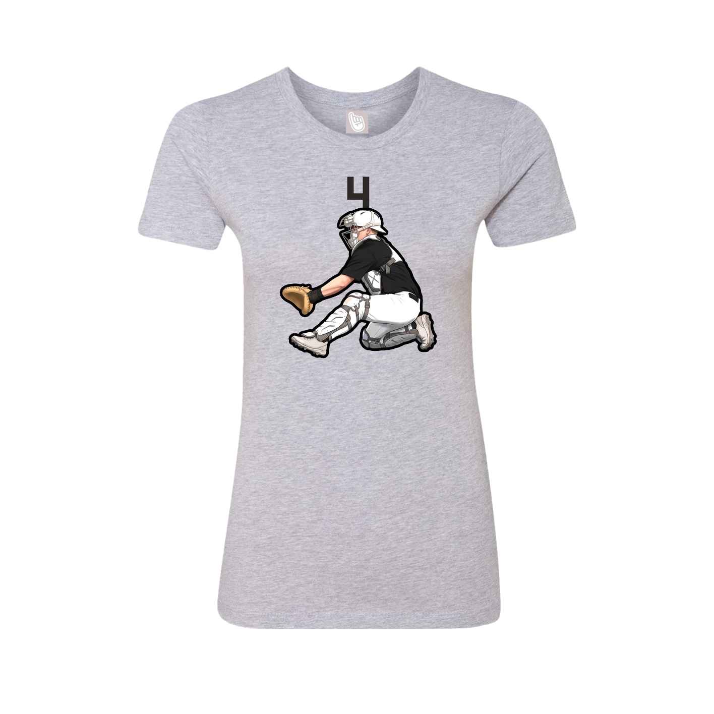 Womens Tee — Number Top in Grey