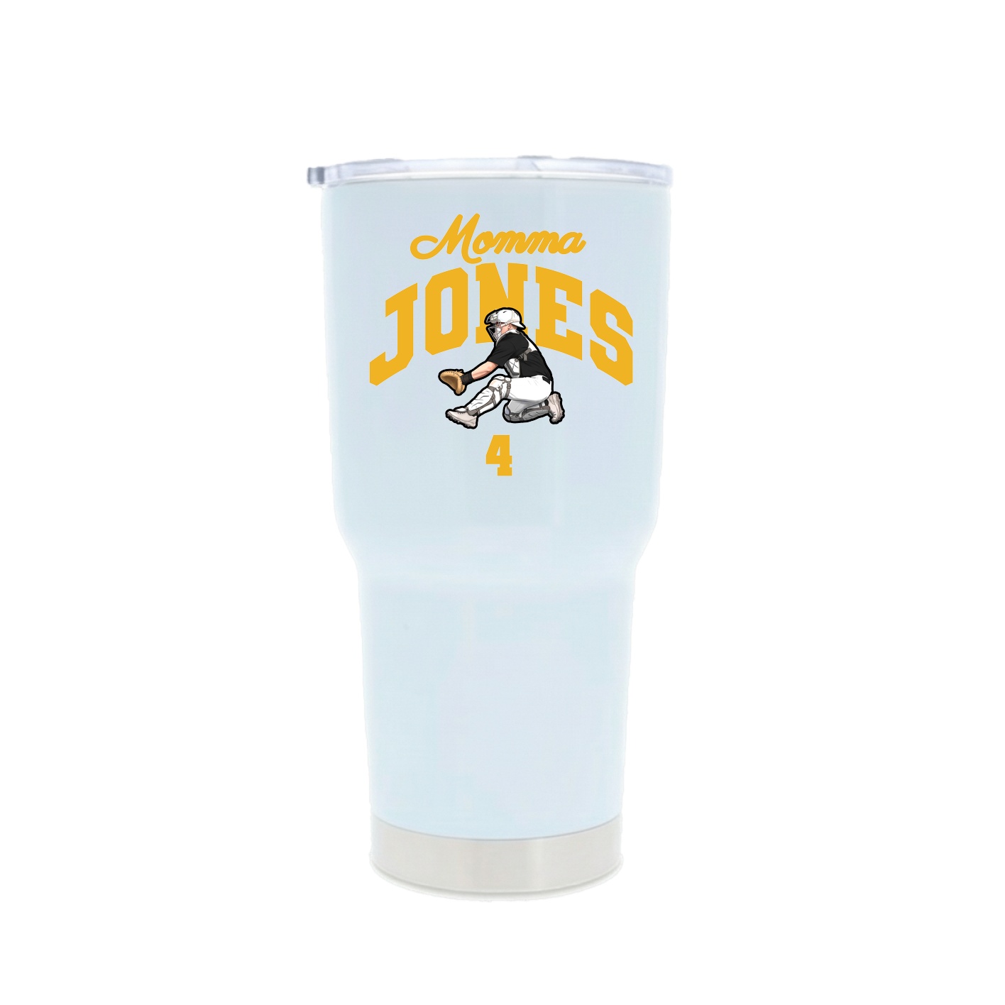 30oz Stainless Steel Tumbler — Mothers Day Arch in White