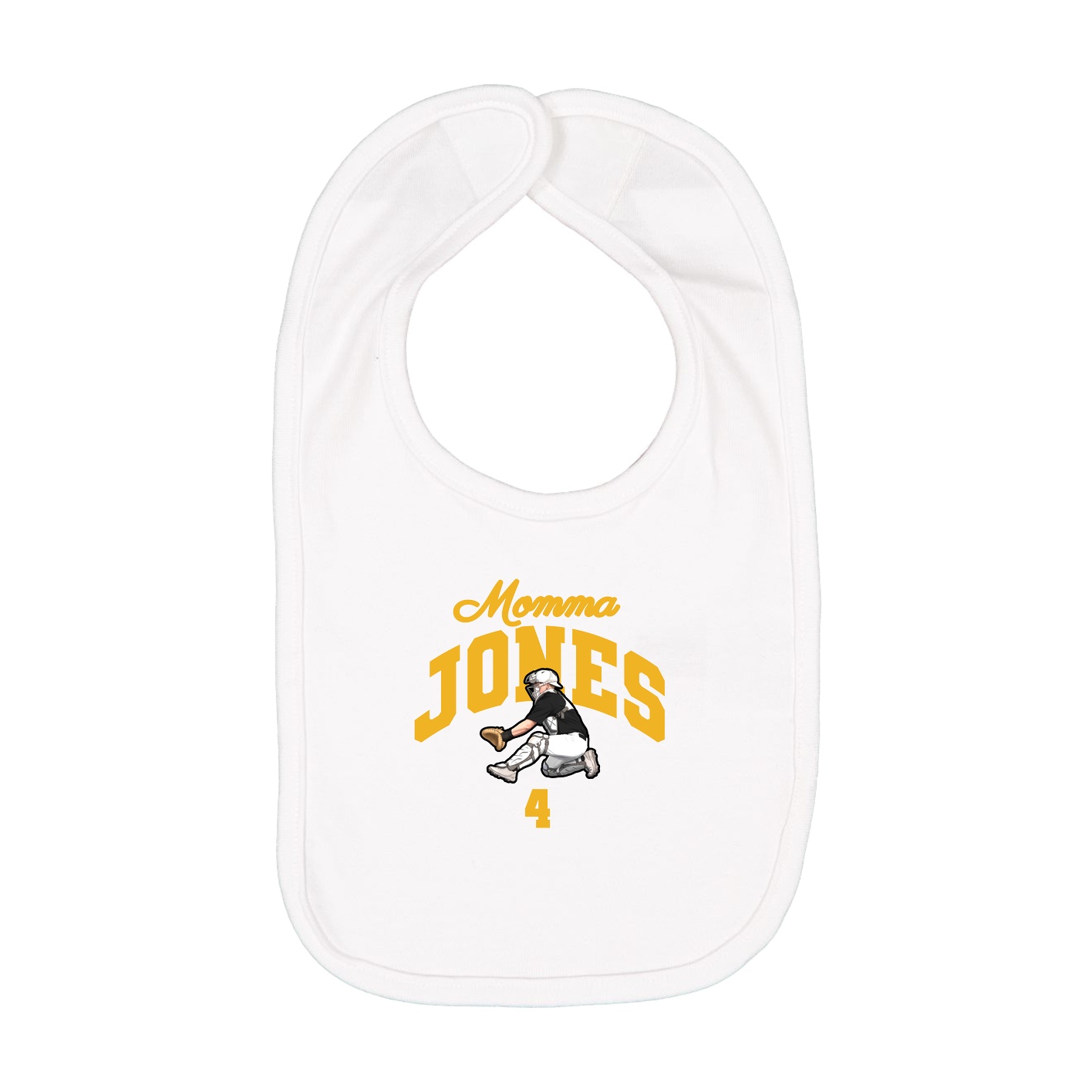 Infant Bib — Mothers Day Arch in White
