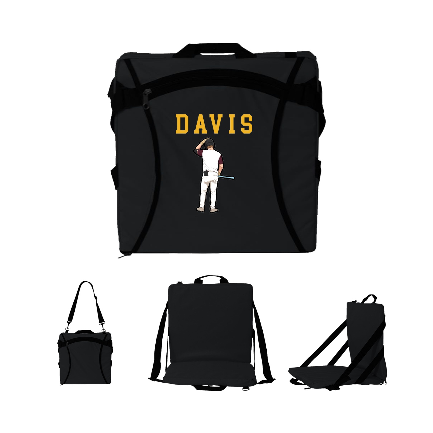 Folding Stadium Seat — Shirsey in Black