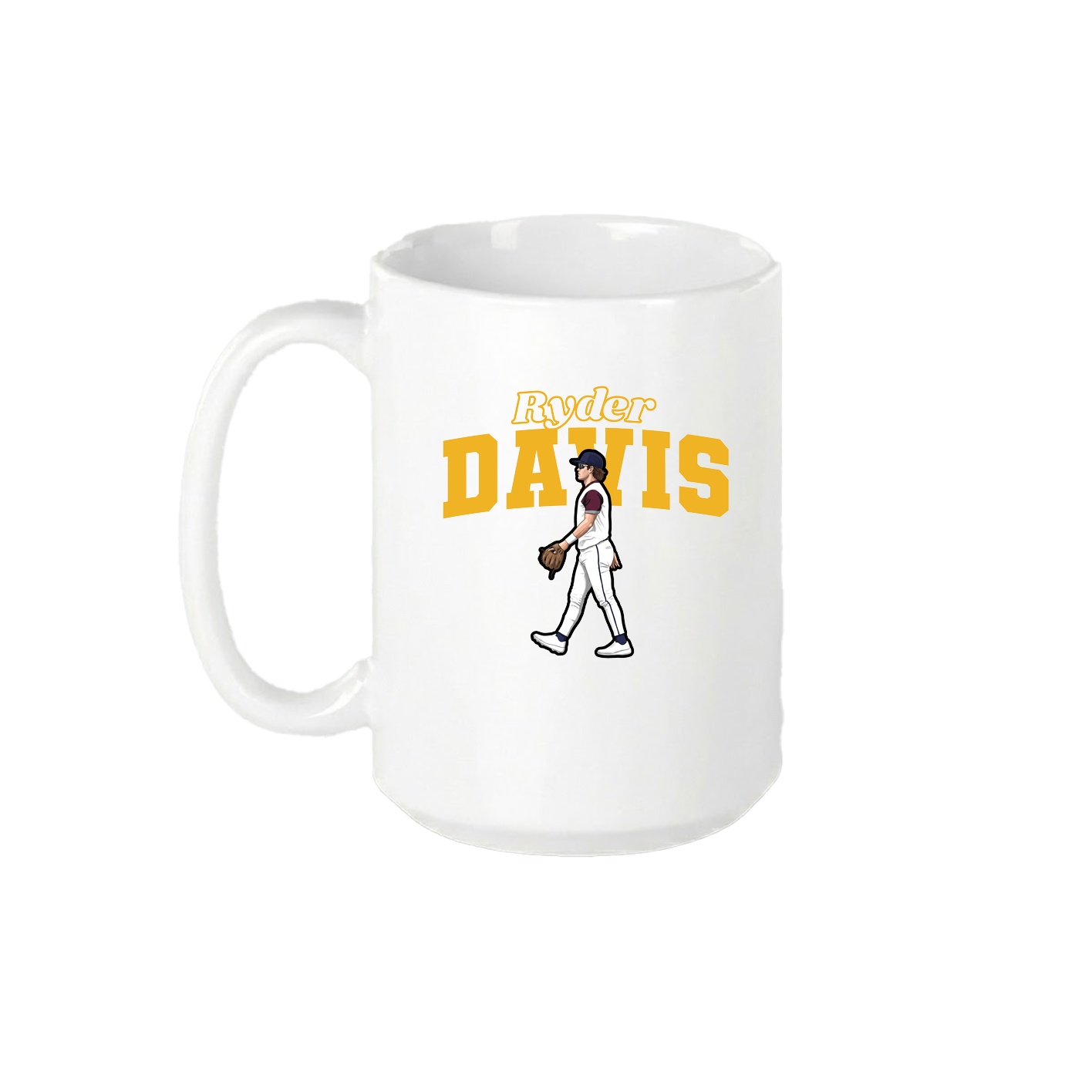 15oz Coffee Mug — Name Arch in White