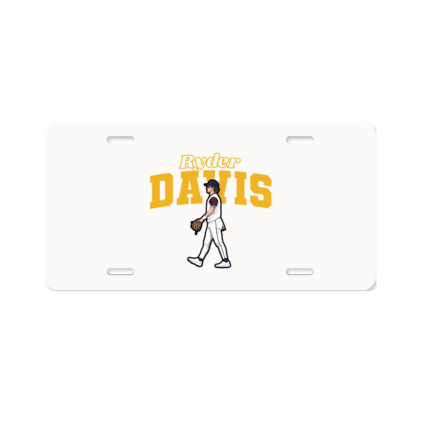 License Plate — Name Arch in Classic