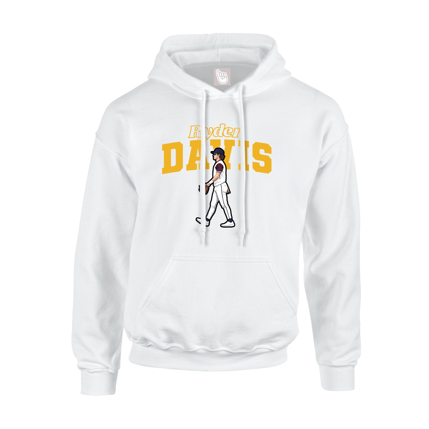 Hoodie — Name Arch in White