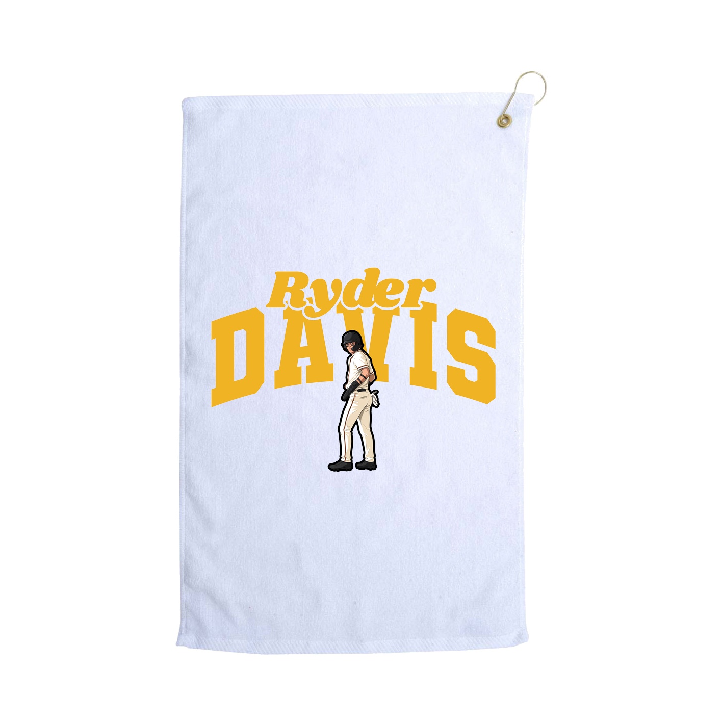 Golf Towel — Signature Arch in White