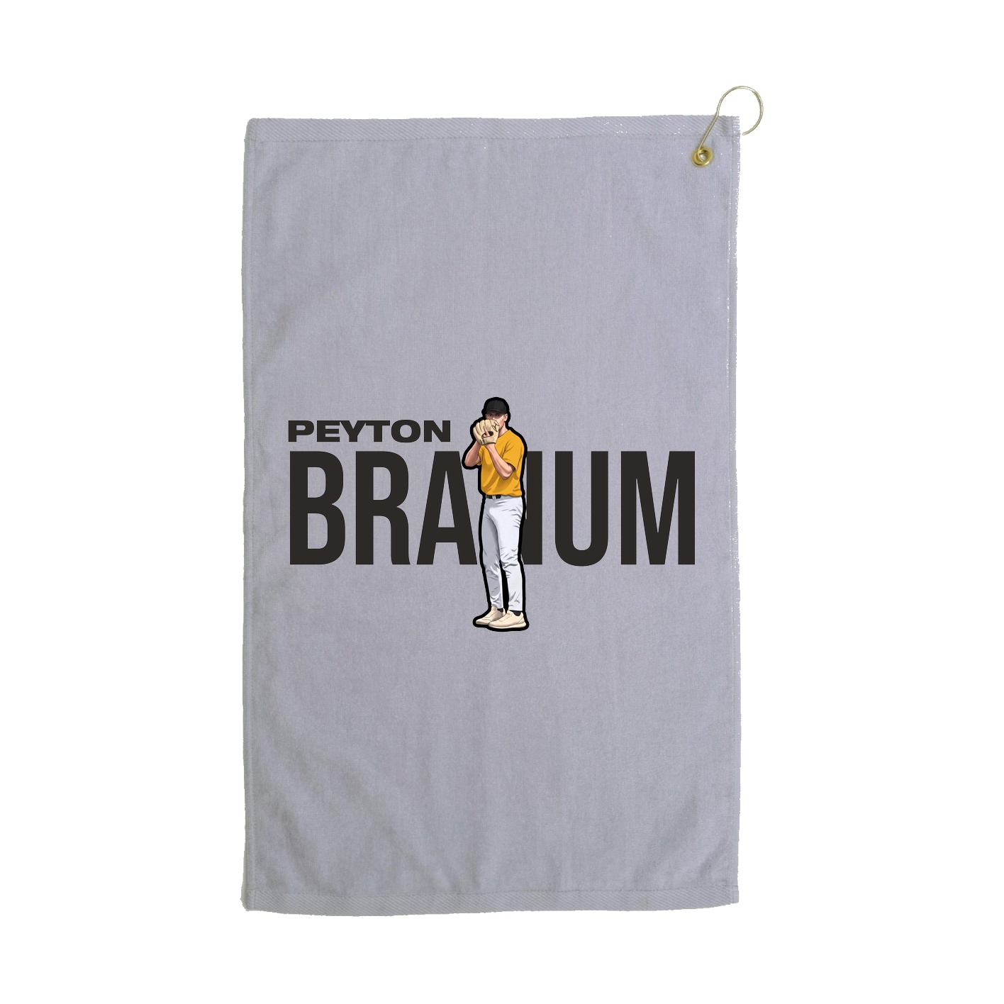 Golf Towel — Player Name in Grey