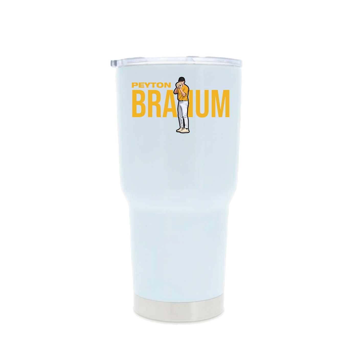 30oz Stainless Steel Tumbler — Player Name in White
