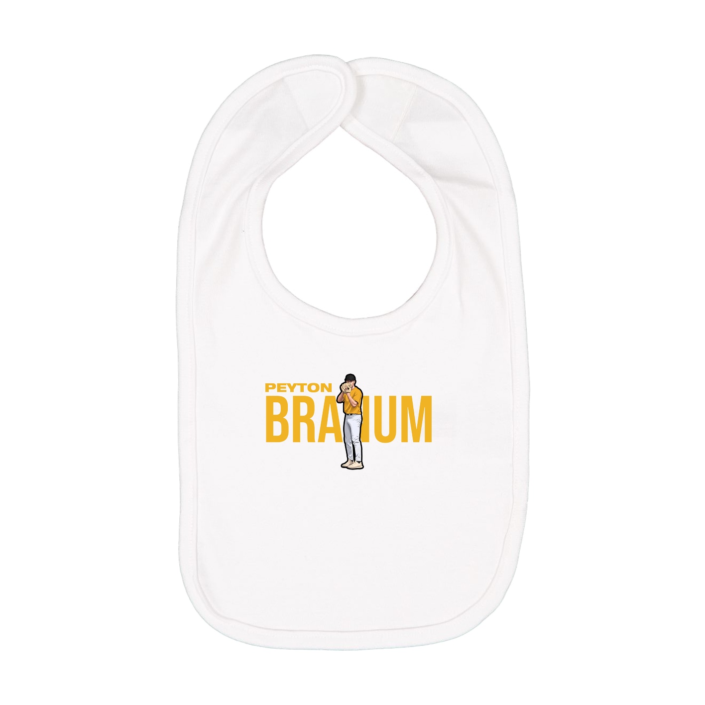 Infant Bib — Player Name in White