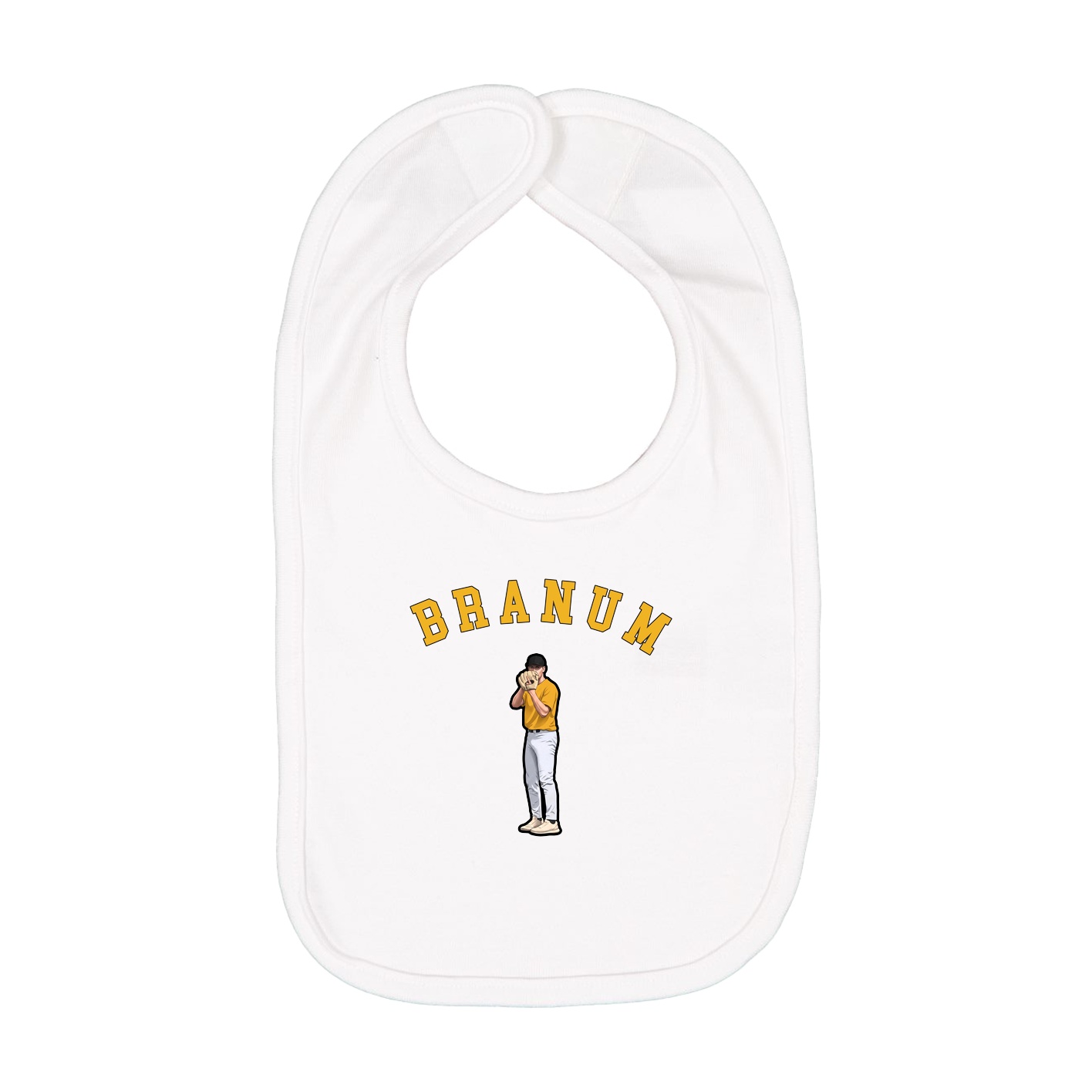 Infant Bib — Shirsey Arch in White