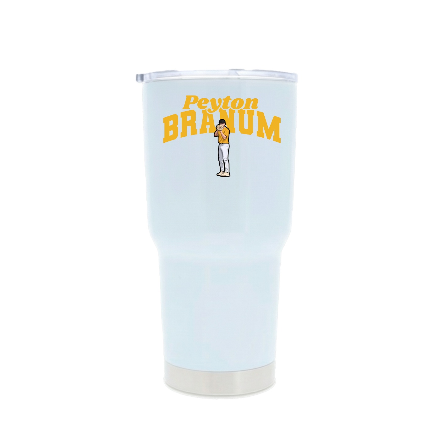 30oz Stainless Steel Tumbler — Signature Arch in White