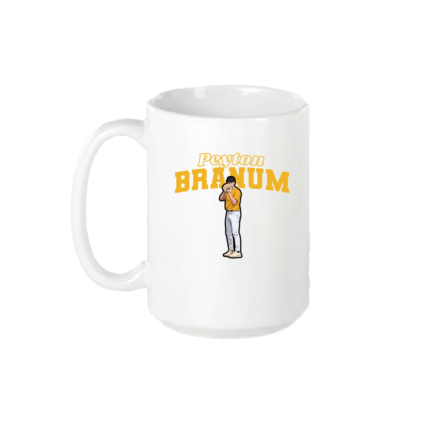 15oz Coffee Mug — Name Arch in White