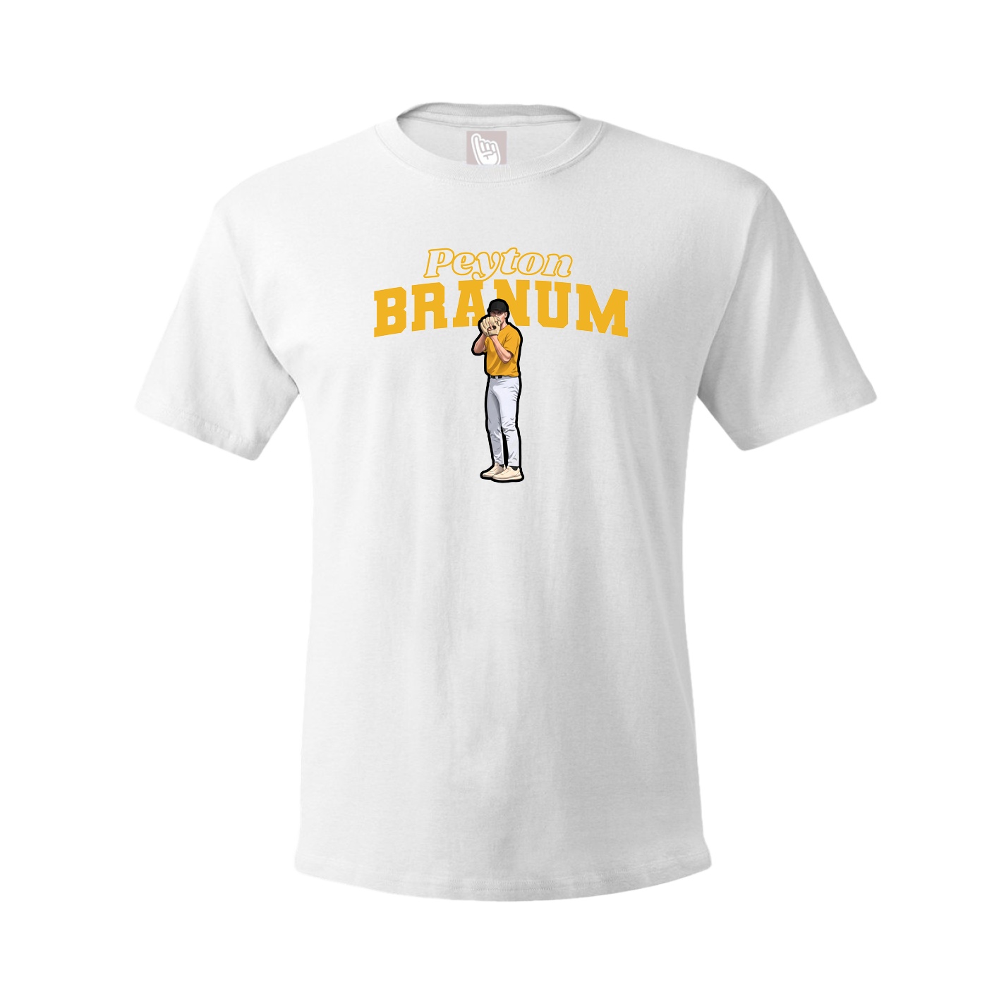 Youth Tee — Name Arch in White