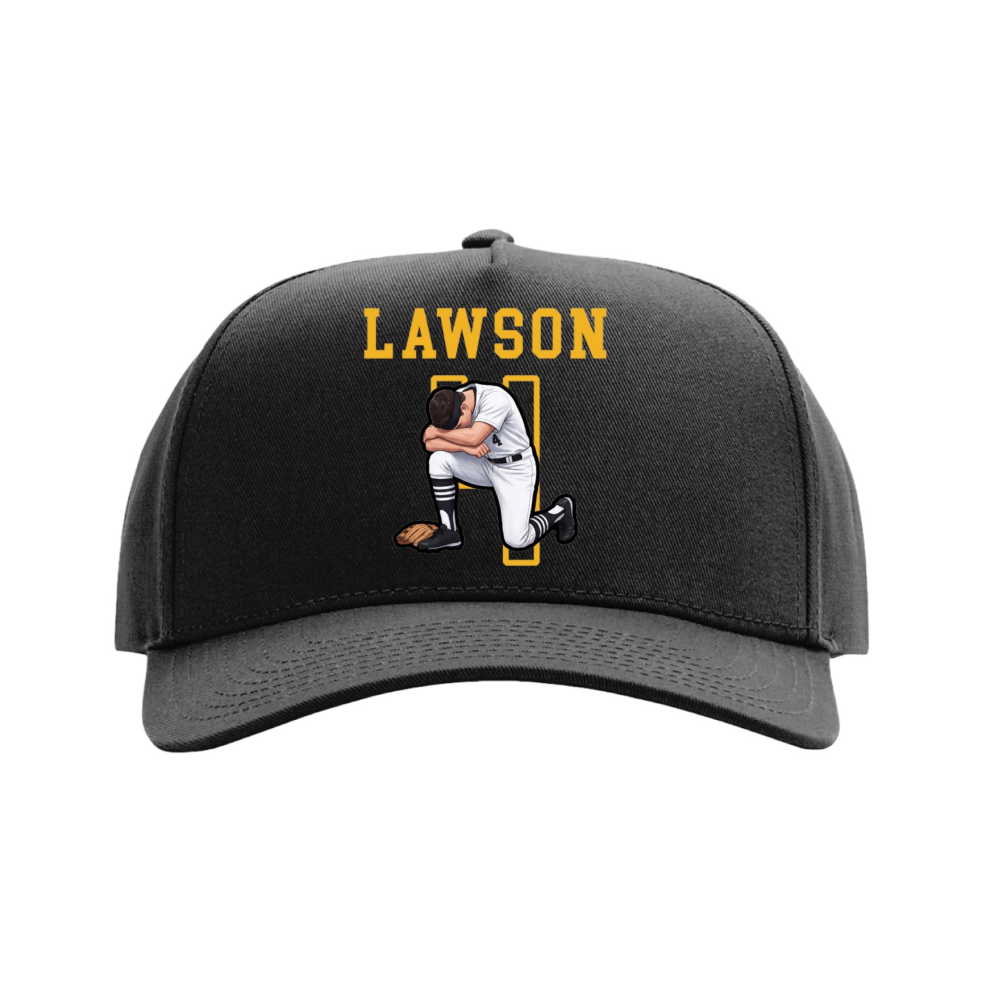 Full Fabric Five-Panel Champ Cap — Shirsey in Black