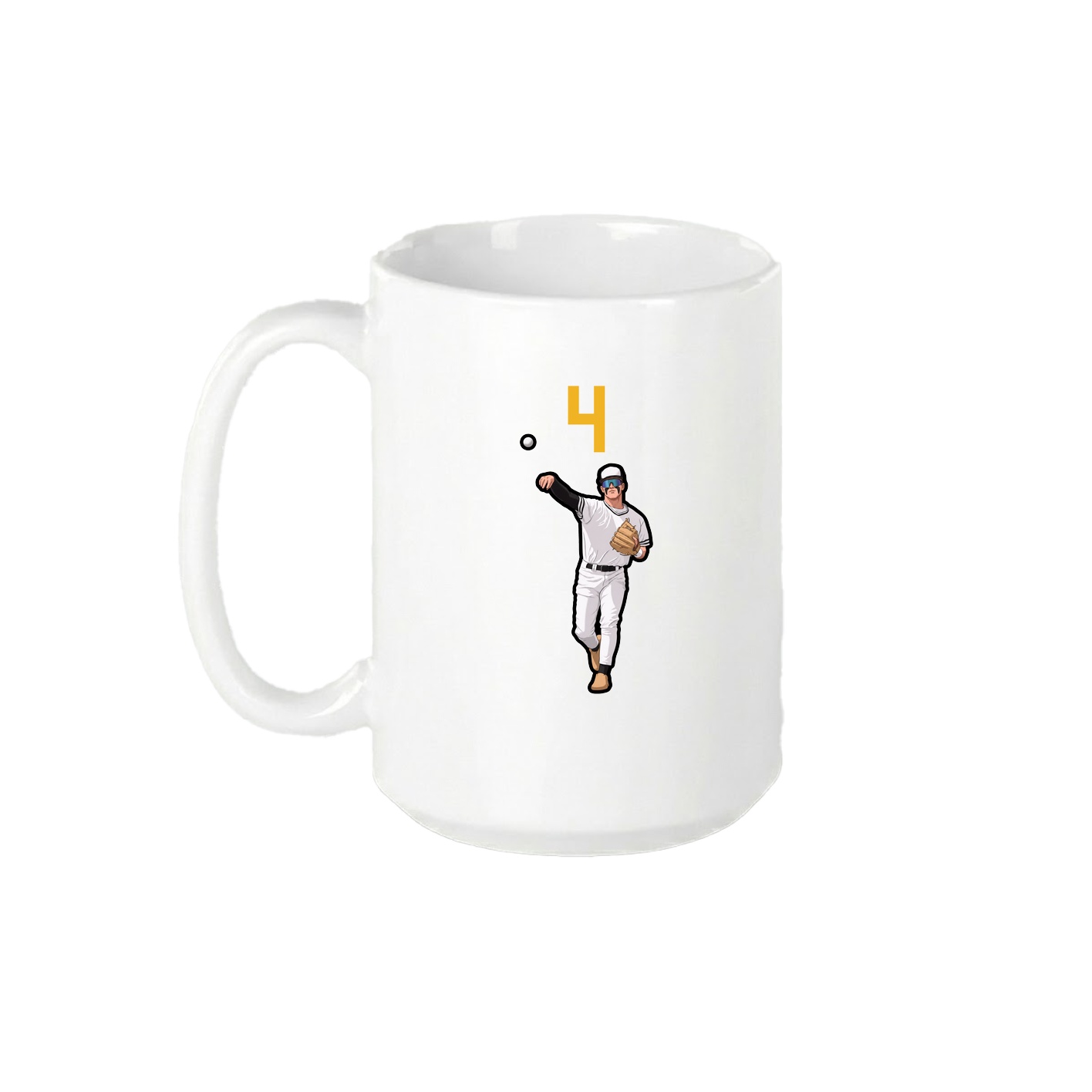 15oz Coffee Mug — Number Top in White