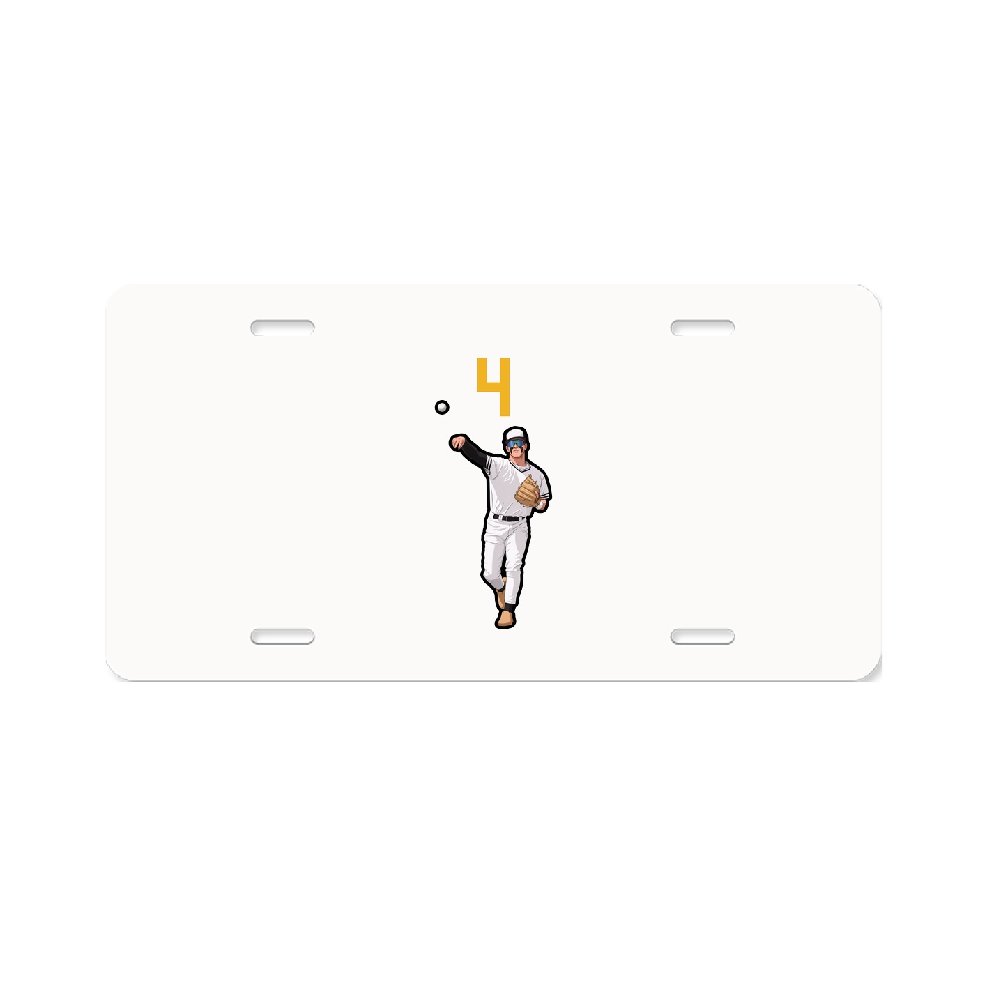 License Plate — Number Top in Classic