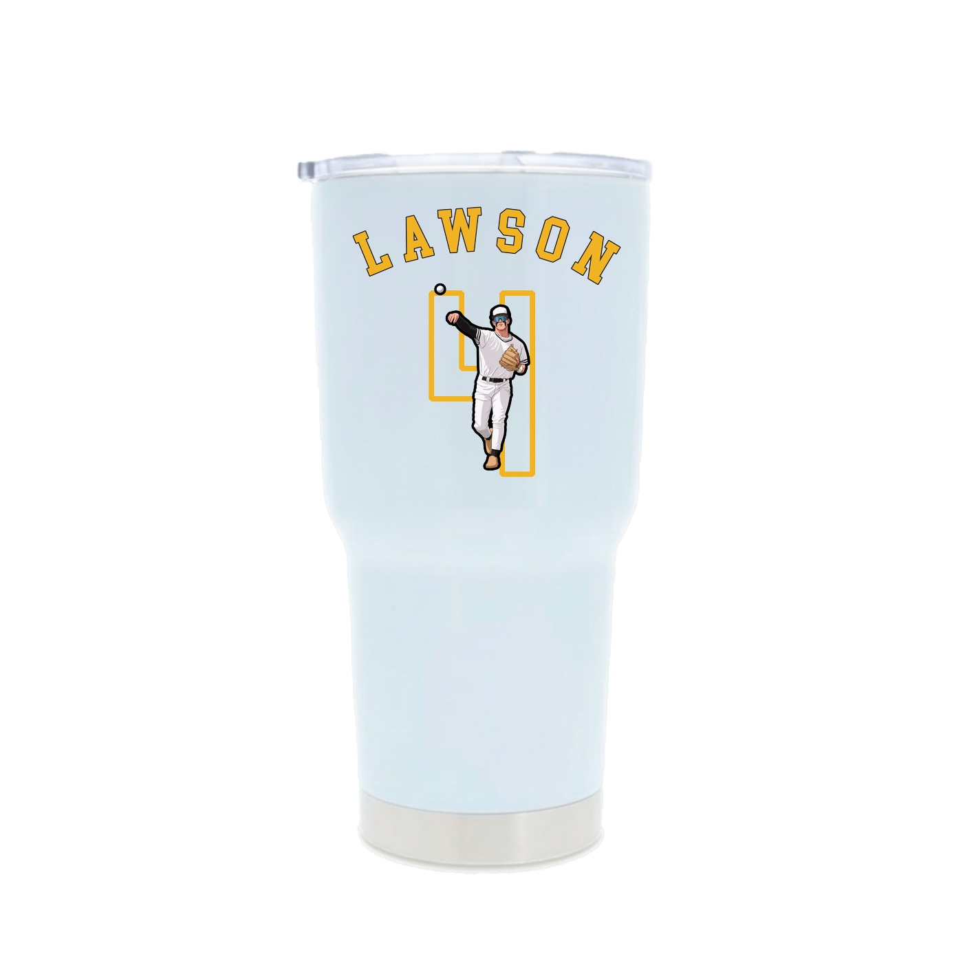 30oz Stainless Steel Tumbler — Shirsey Arch in White