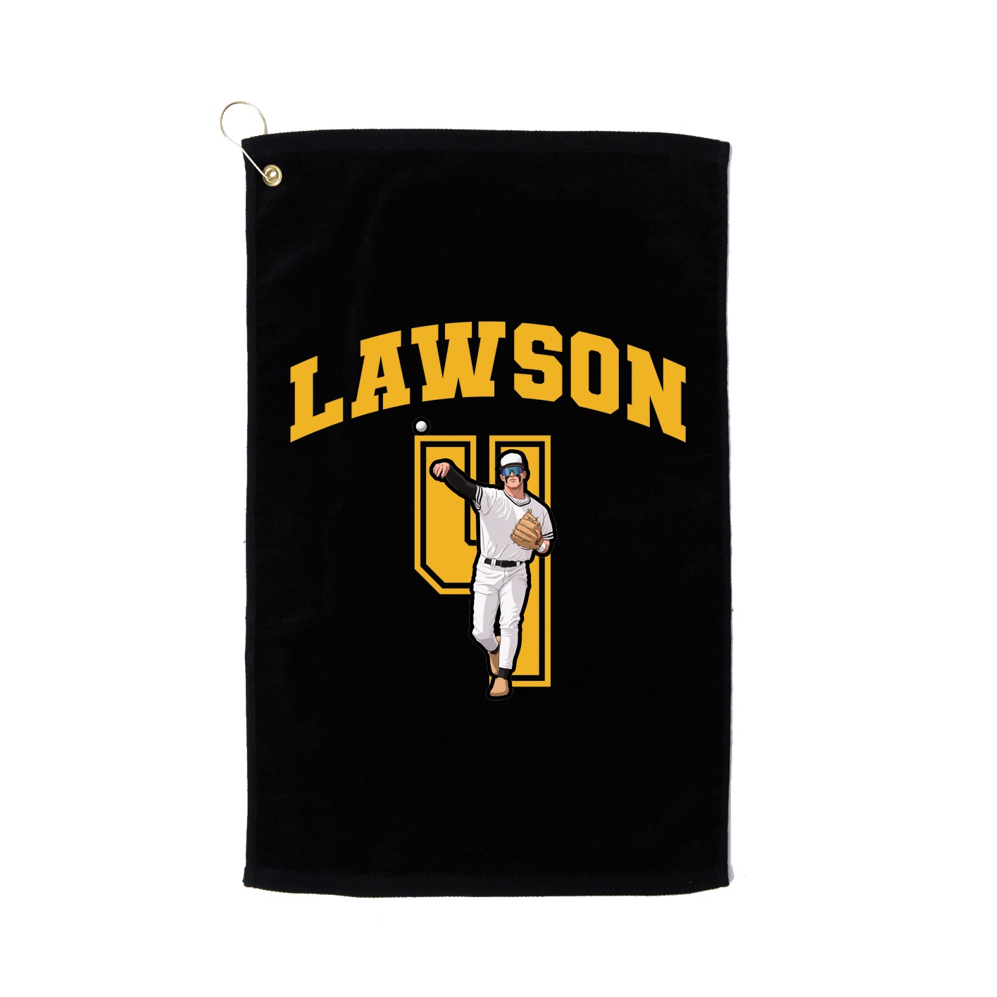 Golf Towel — Number in Black