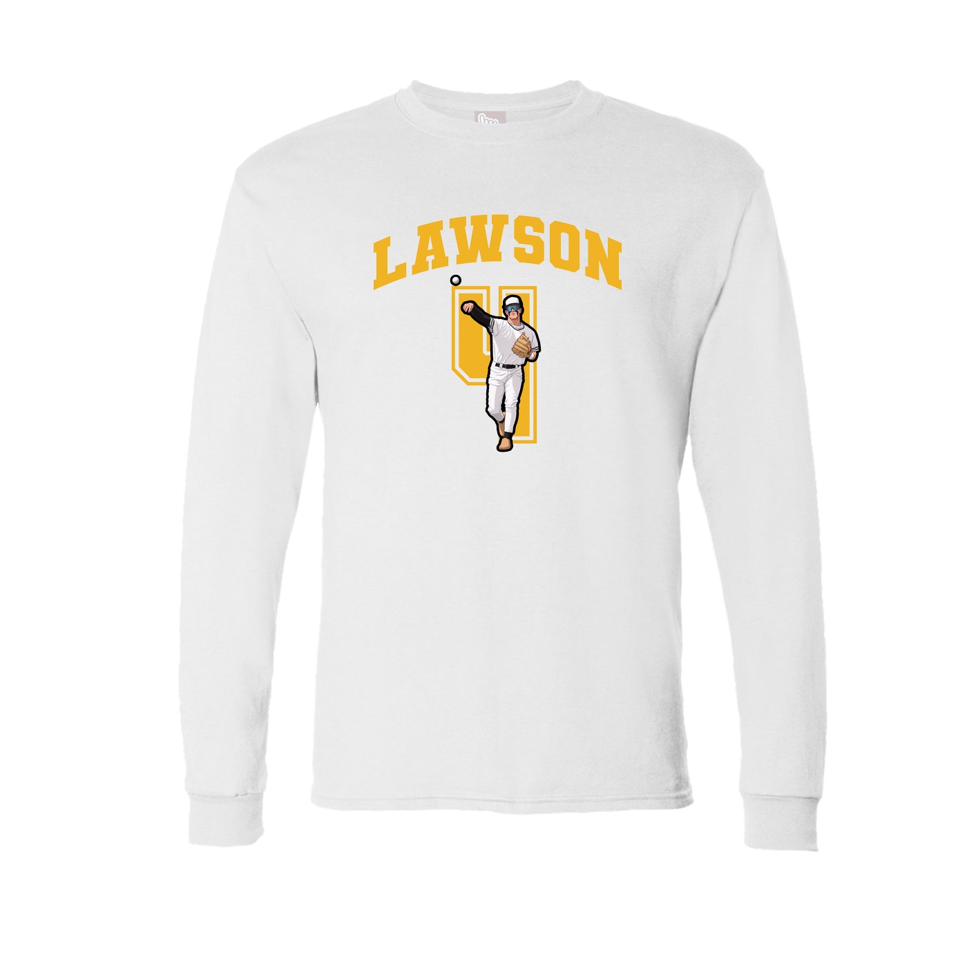 Long Sleeve Tee — Number in White