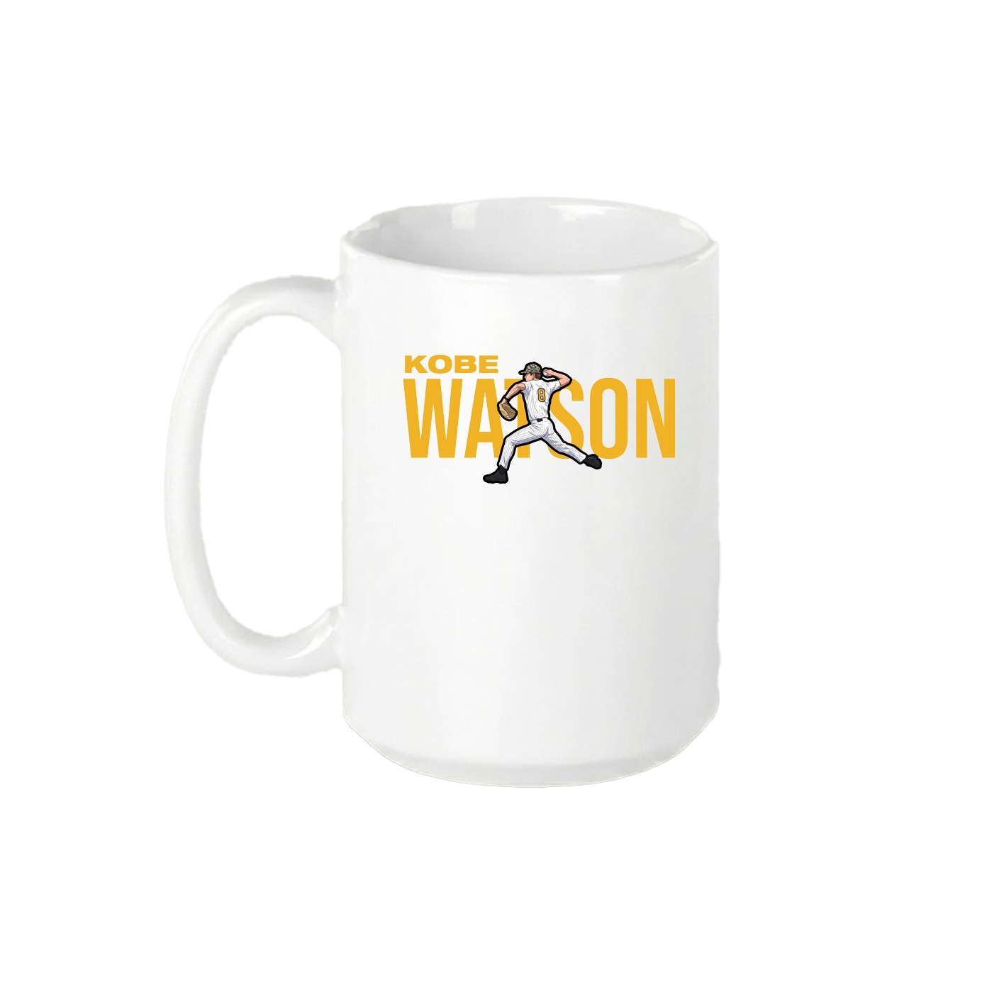 15oz Coffee Mug — Player Name in White