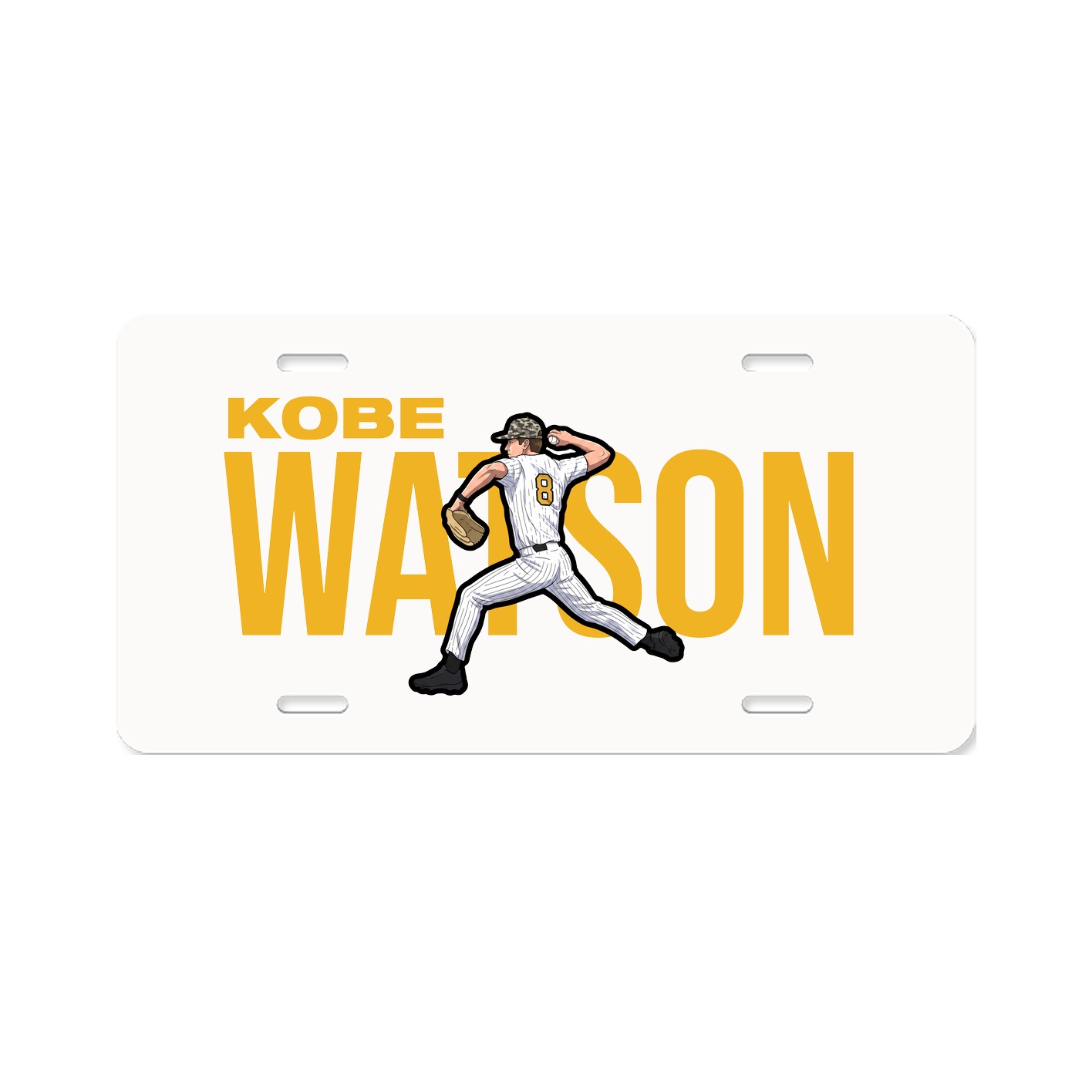 License Plate — Player Name in Classic