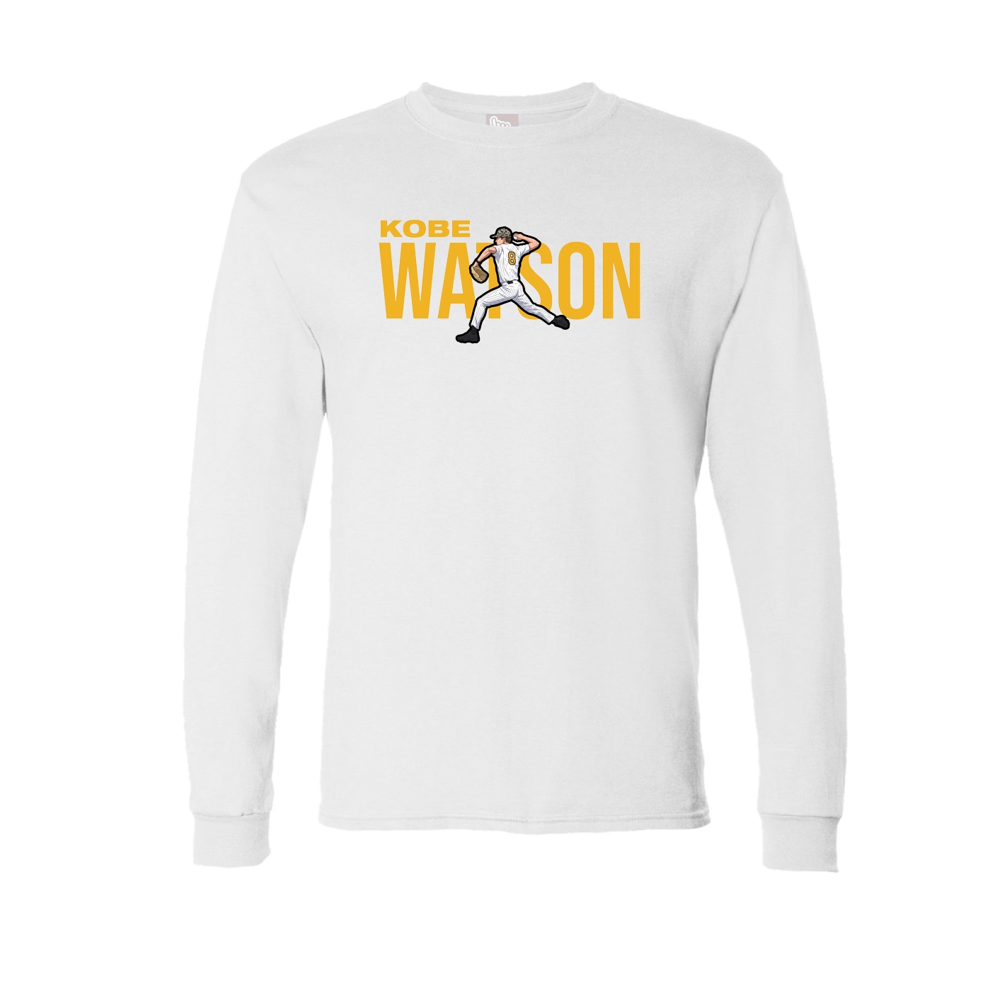 Long Sleeve Tee — Player Name in White