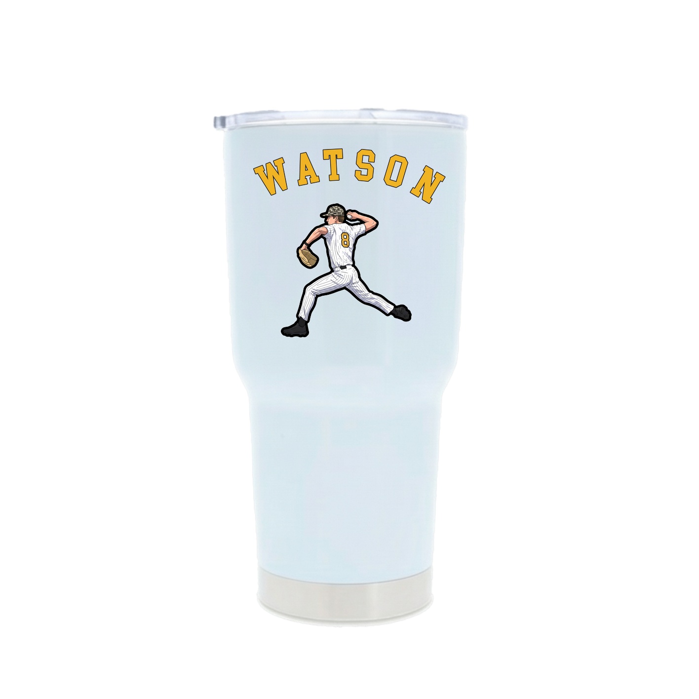 30oz Stainless Steel Tumbler — Shirsey Arch in White