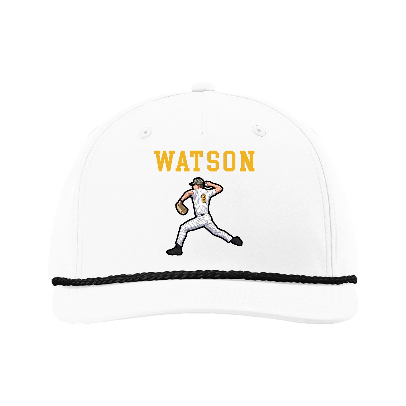 Five-Panel Classic Rope Cap — Shirsey in White