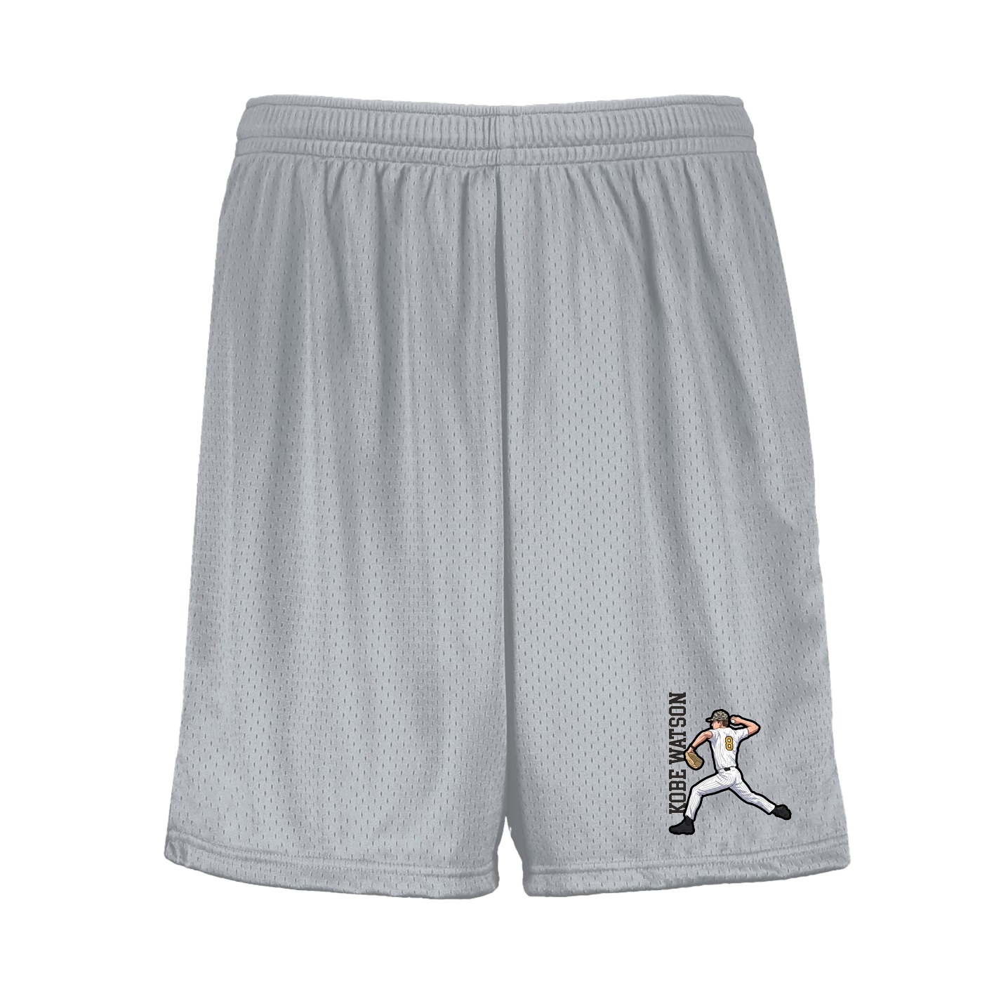Shorts — Name Vertical in Silver