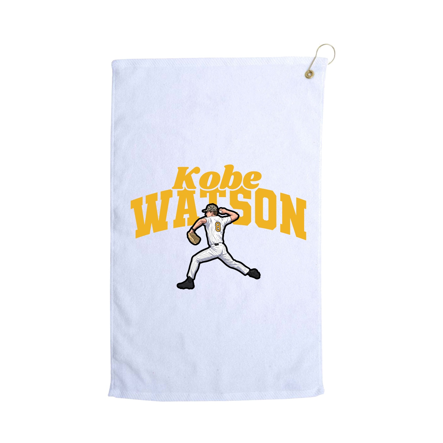 Golf Towel — Signature Arch in White