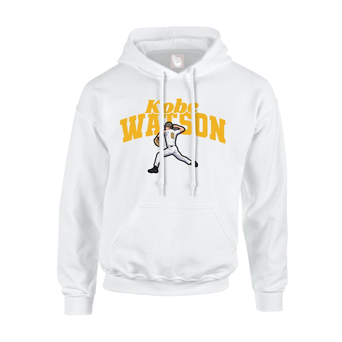 Hoodie — Signature Arch in White